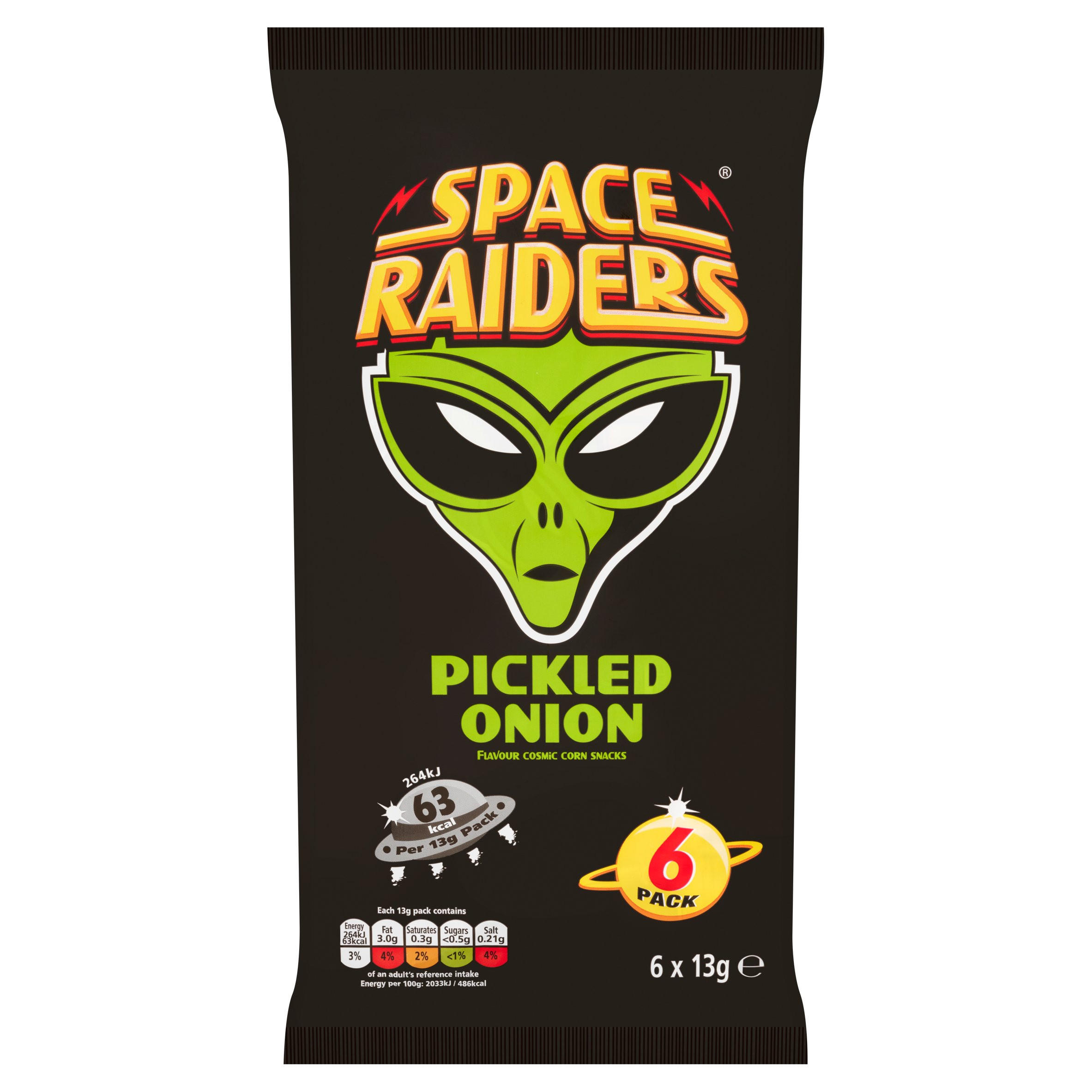 Space Raiders Pickled Onion Multipack Crisps 6 Pack | Multipack Crisps ...