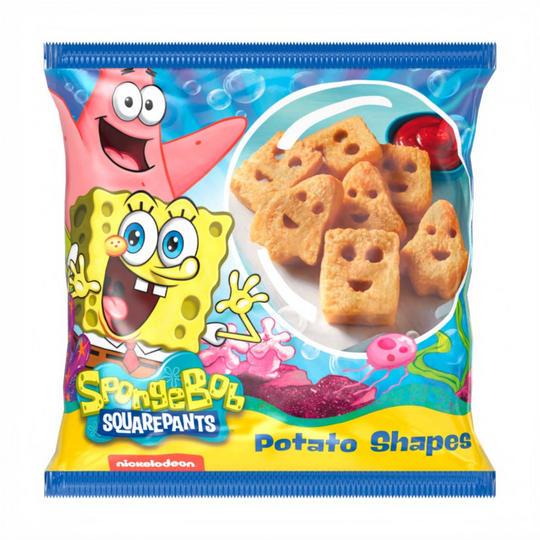 SpongeBob SquarePants Potato Shapes 600g Iceland Foods SpongeBob SquarePants Potato Shapes 600g Iceland Foods