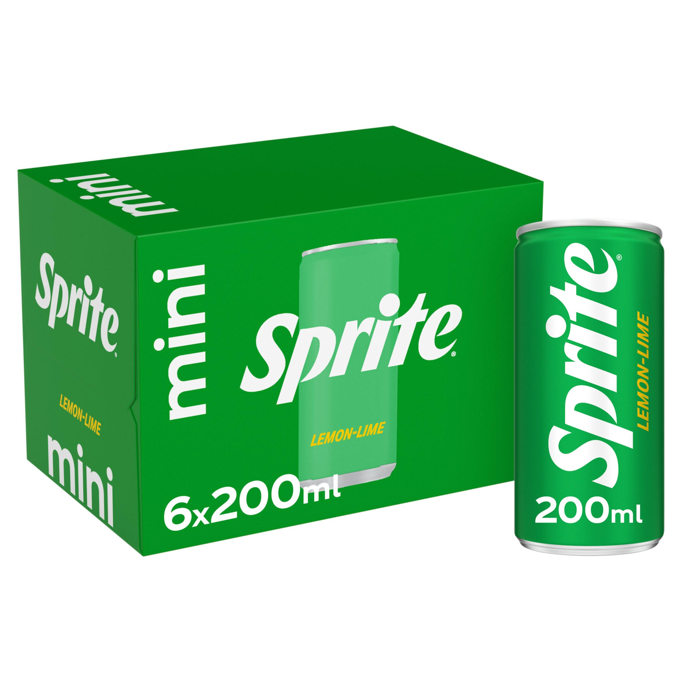 Sprite Lemon Lime 6 x 200ml Cans
