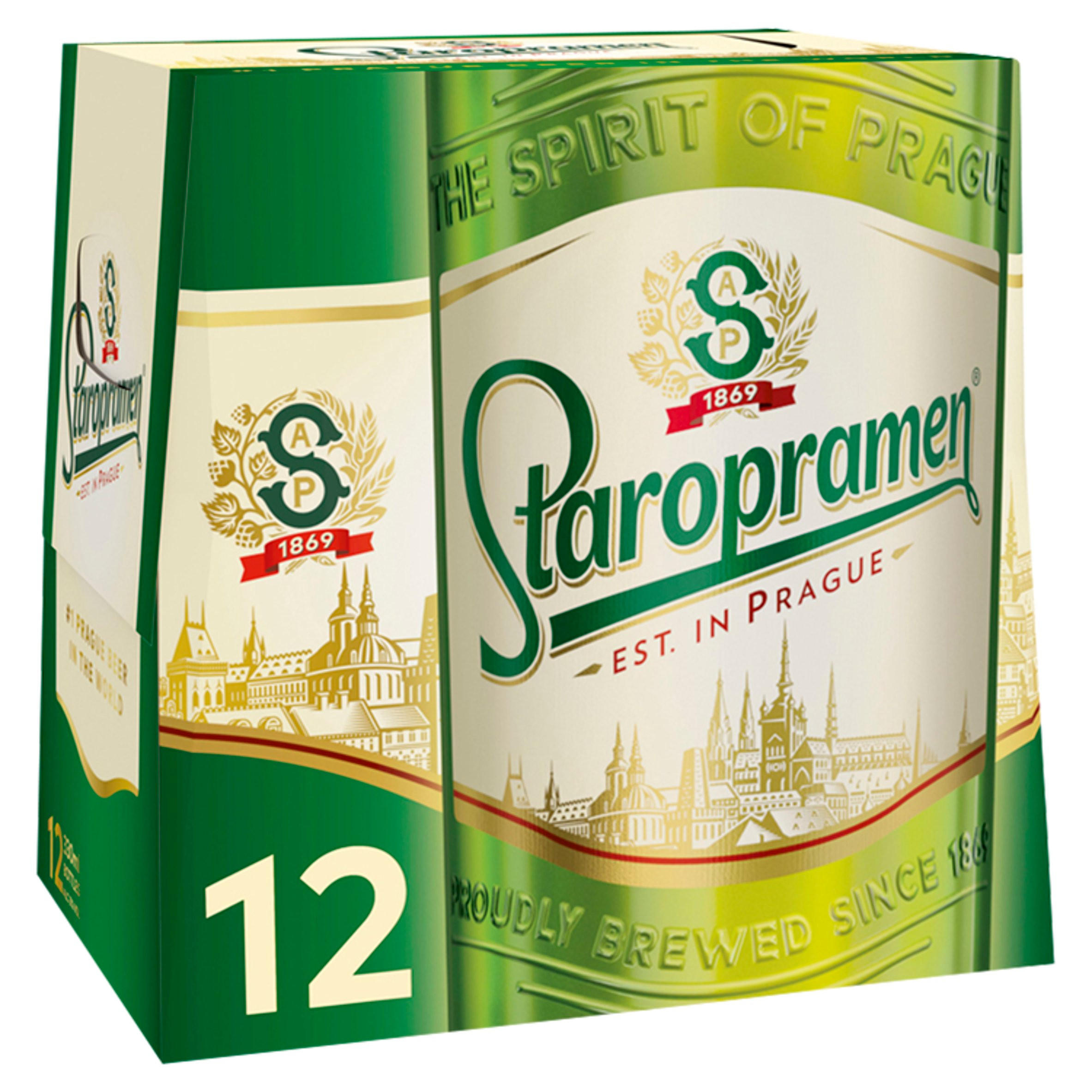 Staropramen Premium Czech Lager 12 x 330ml | Beer | Iceland Foods