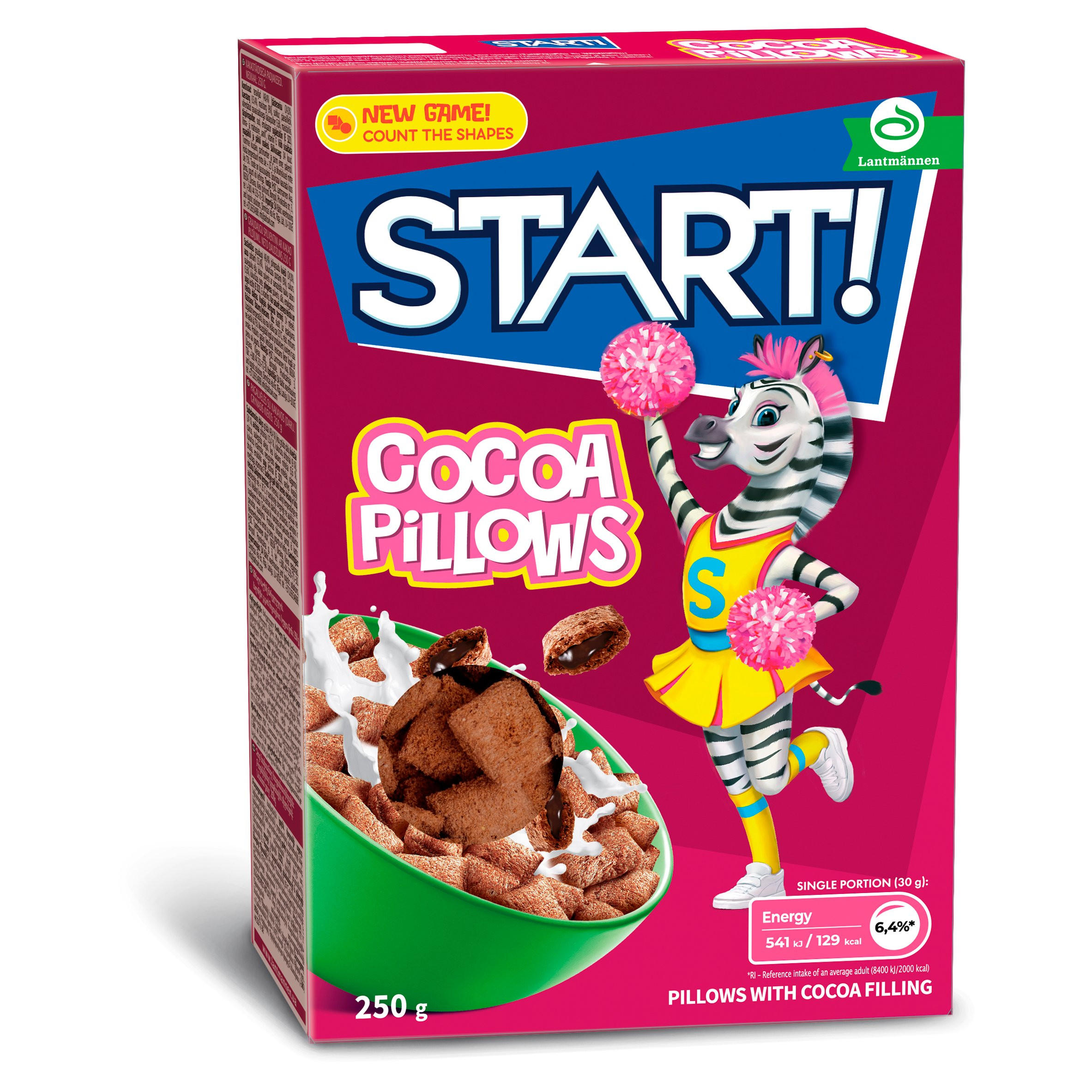 Start! Cocoa Pillows 250g, folic acid free