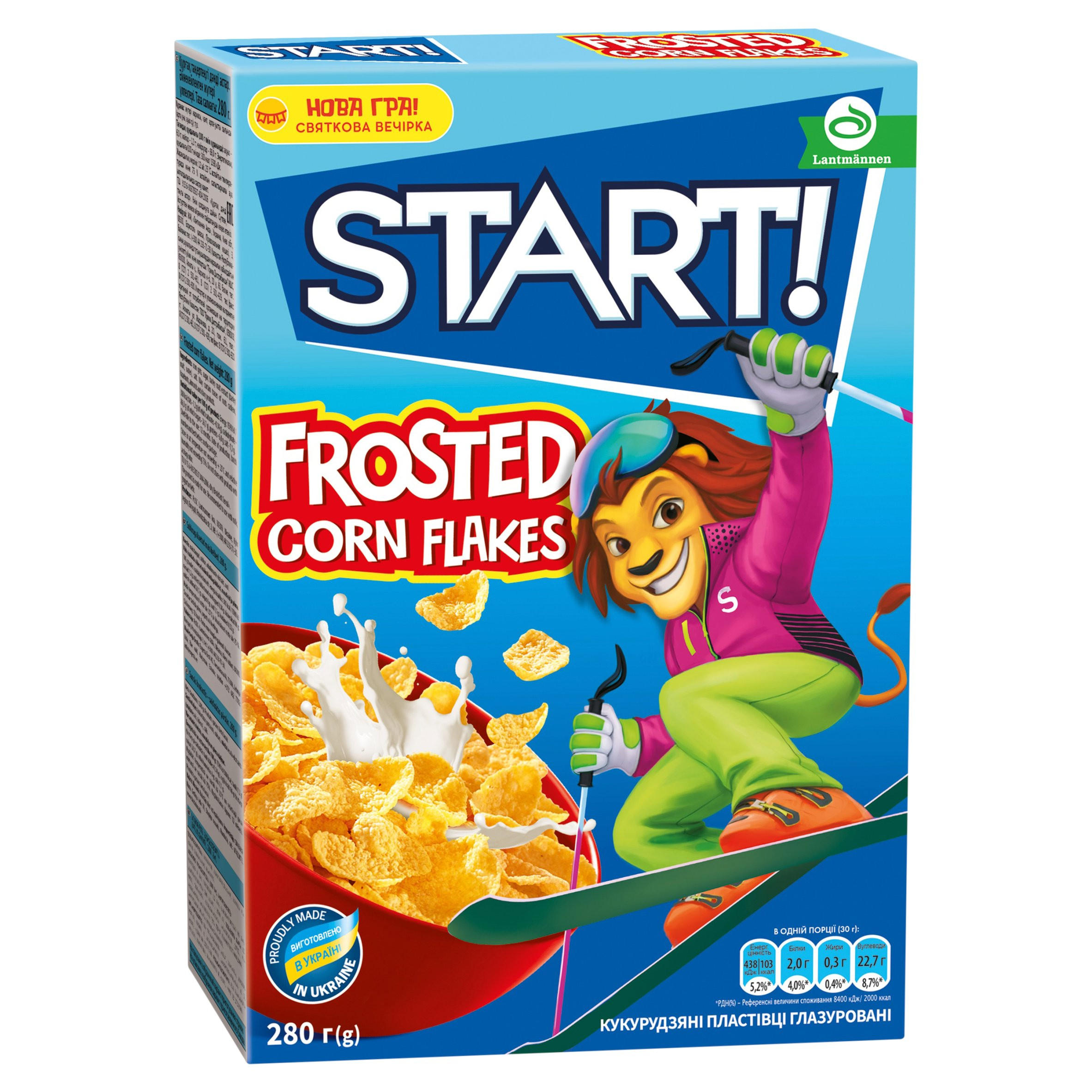 Start! Frosted Corn Flakes 280g, folic acid free