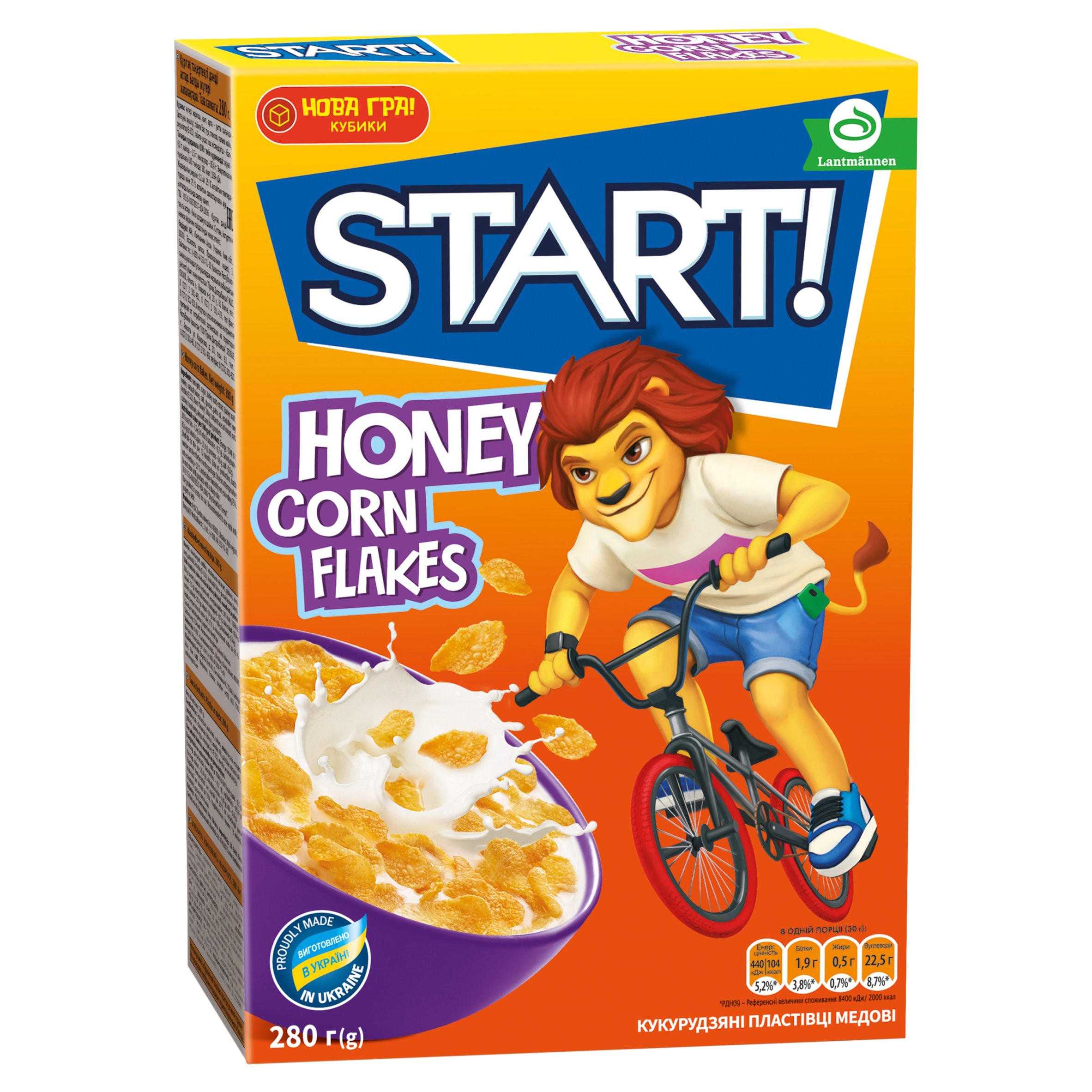 Start! Honey Corn Flakes 280g, folic acid free