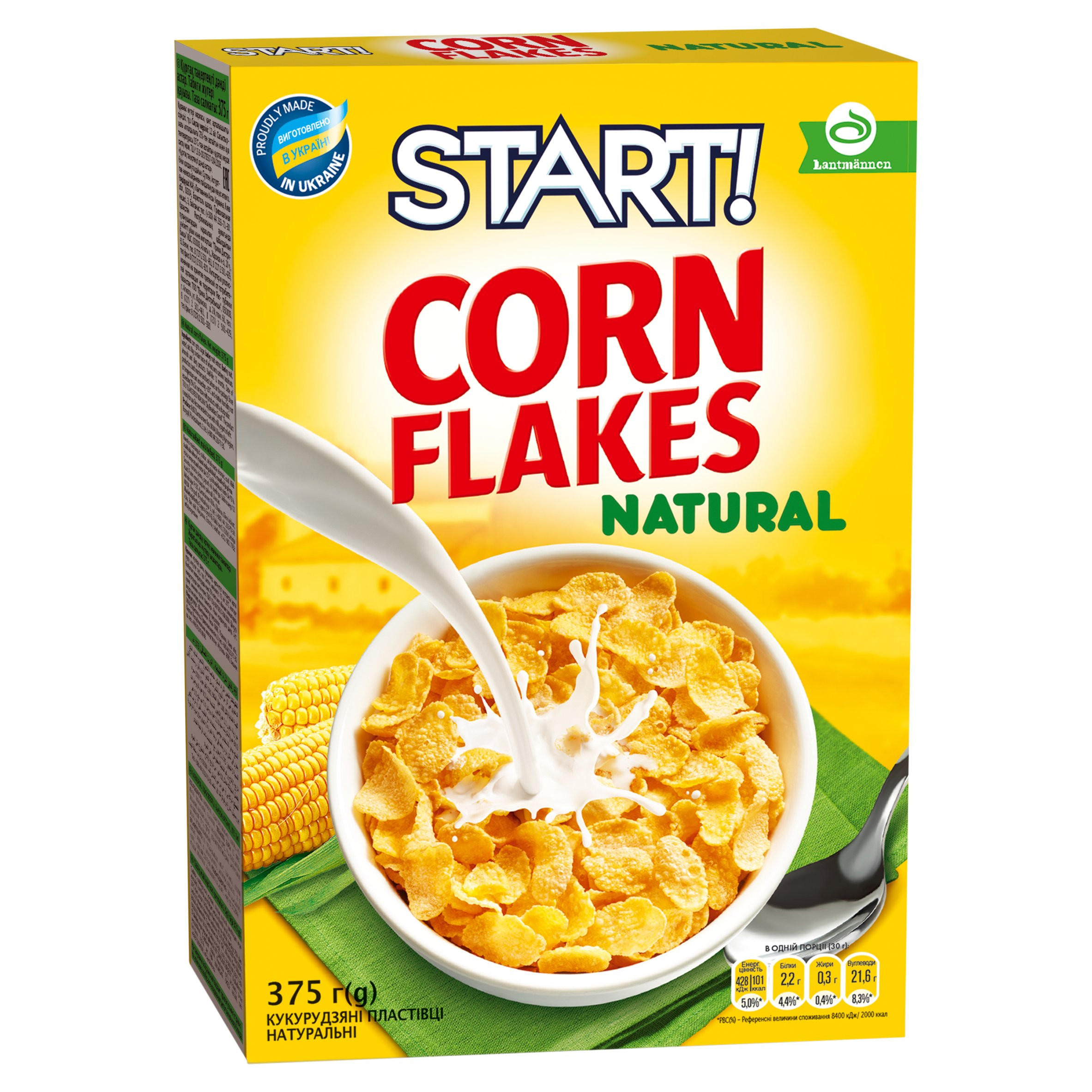 Start Natural Corn Flakes 375g, folic acid free