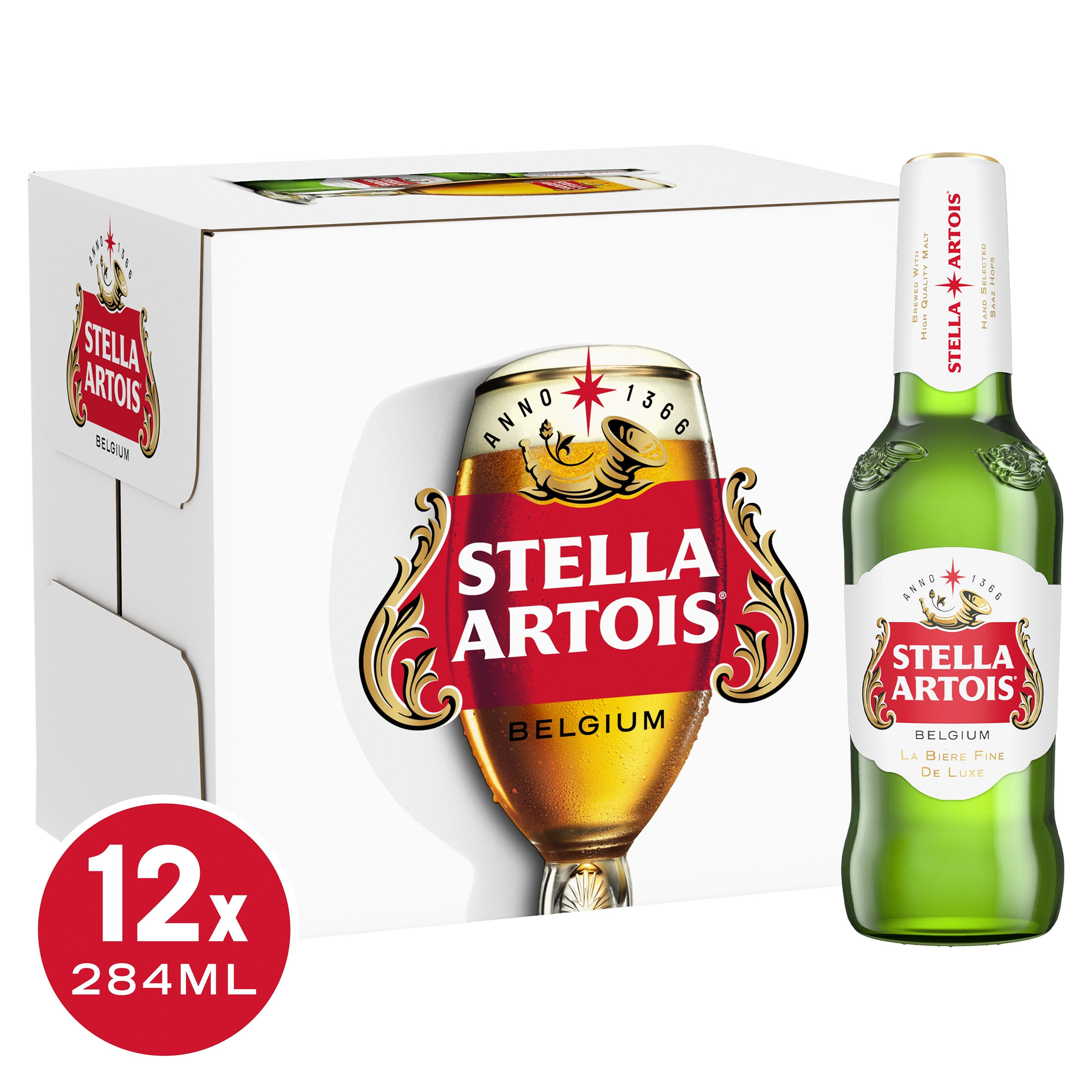 Stella Artois Belgium Premium Lager Beer 12 x 284ml | Beer, Cider ...