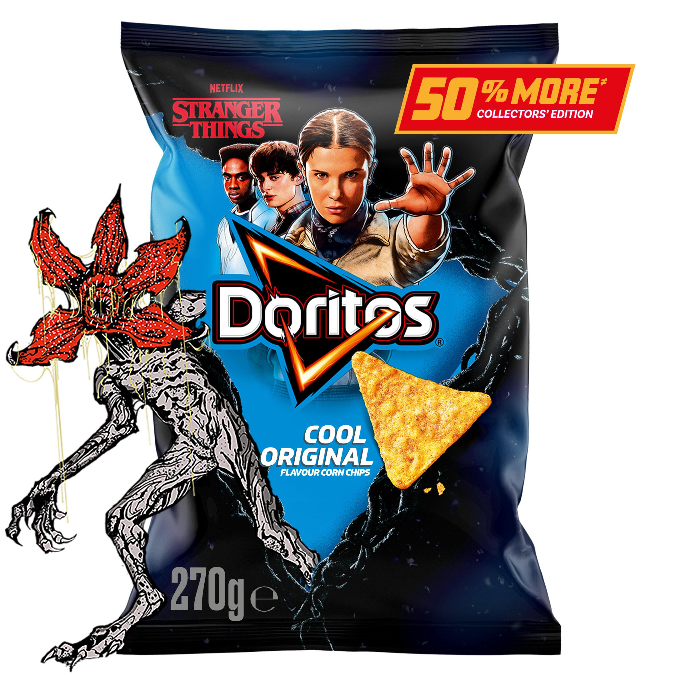 Stranger Things Doritos Cool Original Sharing Crisps 270g, folic acid free