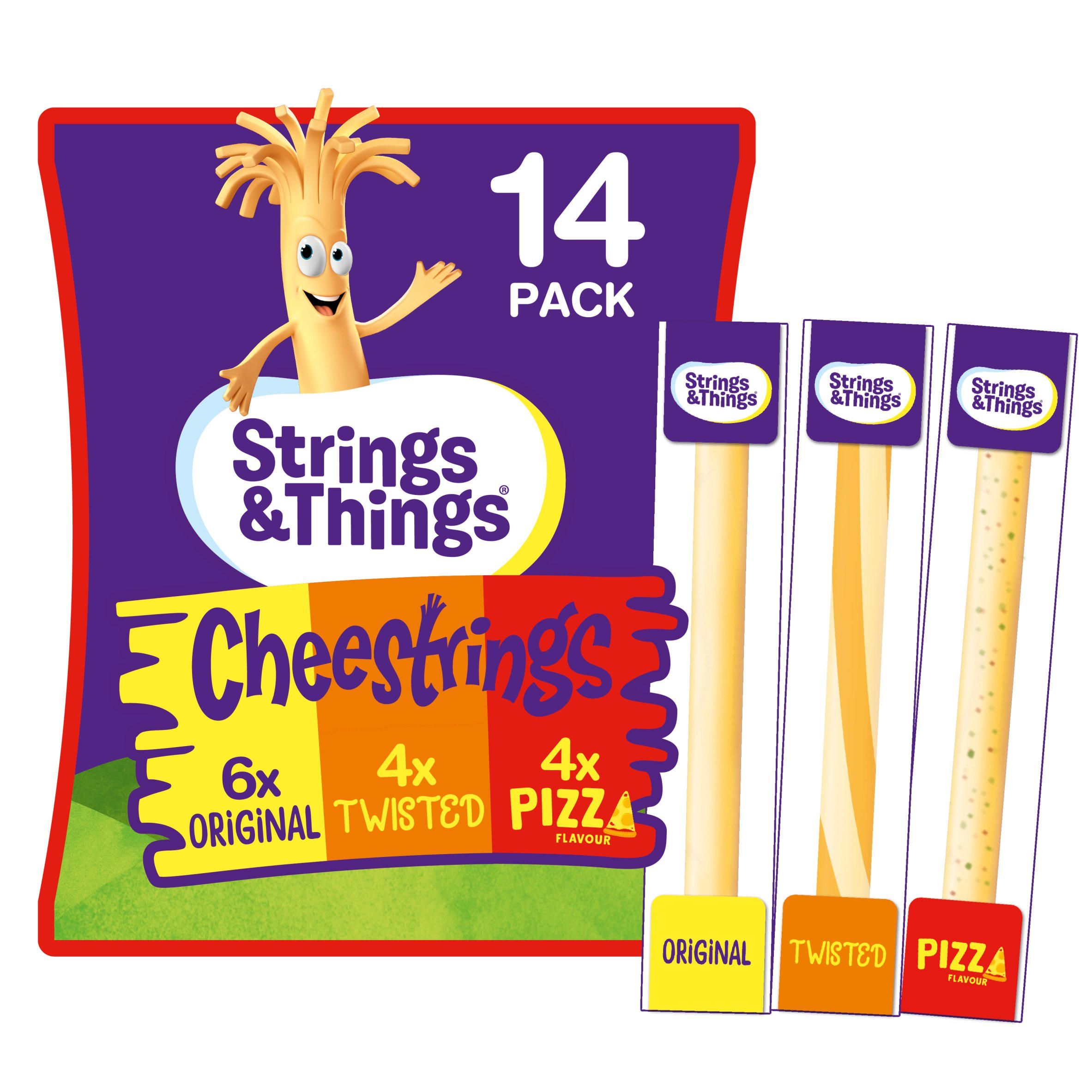 Strings & Things Cheestrings 14 x 20g (280g) | Cheese Snacks & Spreads ...