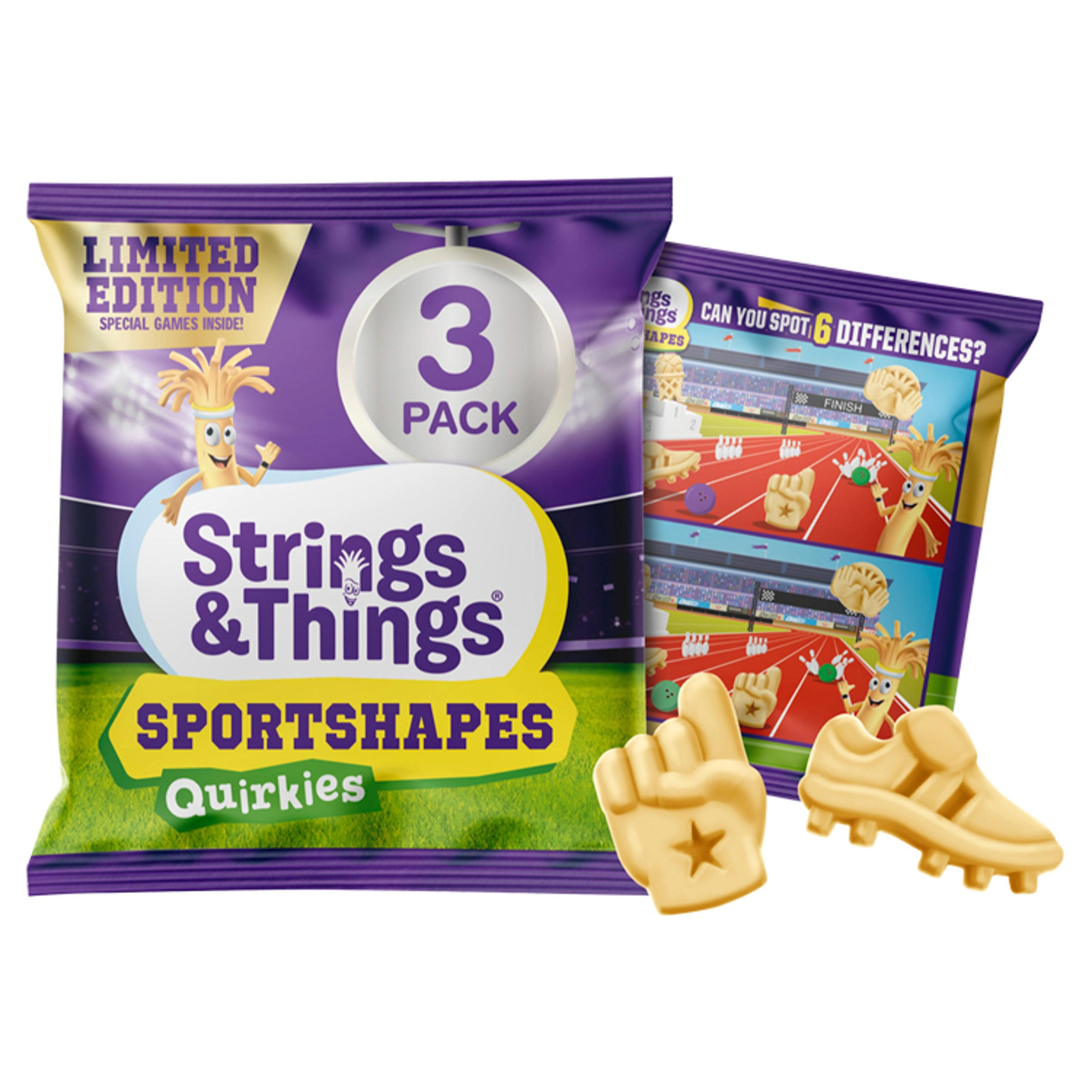 Strings & Things Limited Edition Sportshapes Quirkies 3 x 22.5g (67.5g