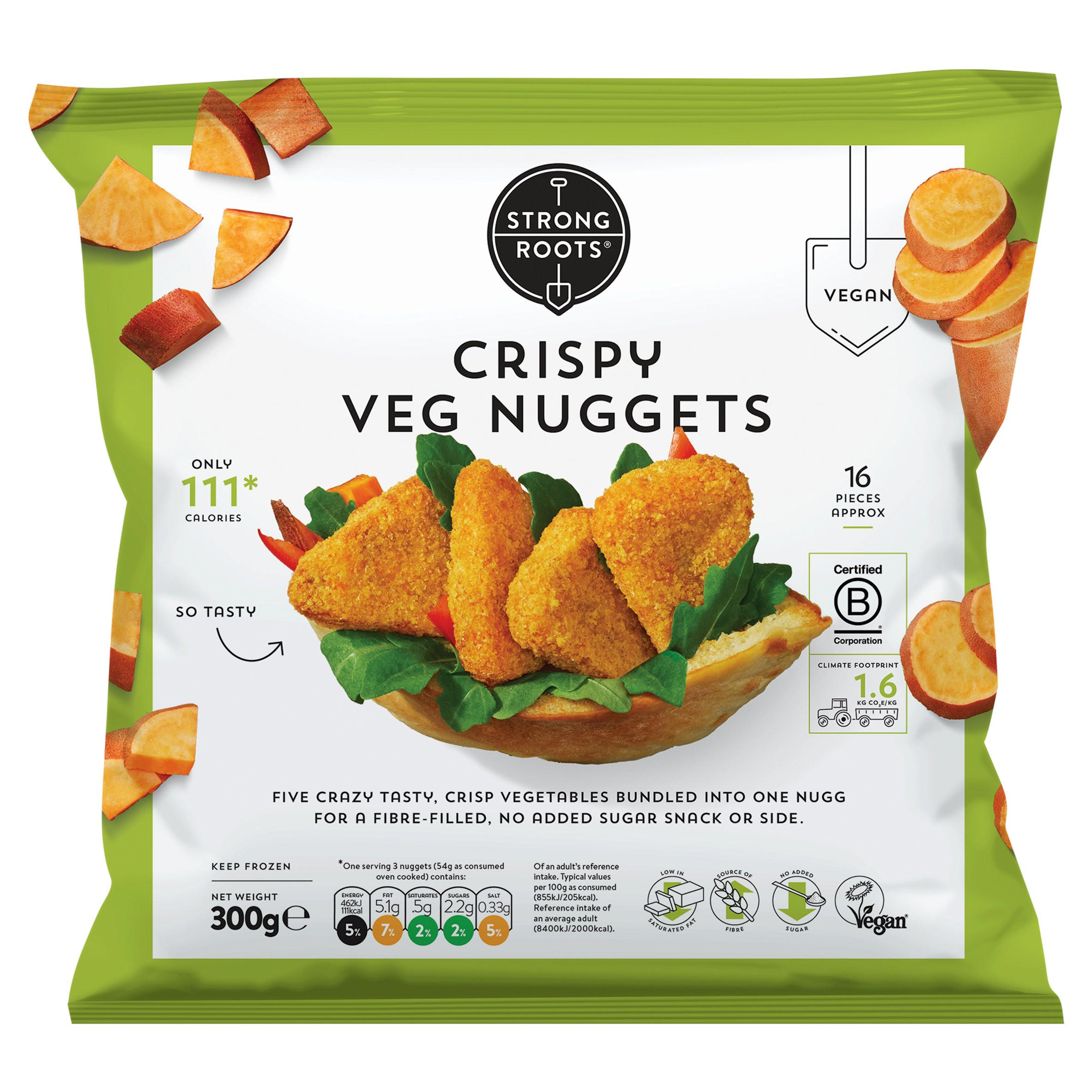 Strong Roots Crispy Veg Nuggets 300g Vegetarian Iceland Foods