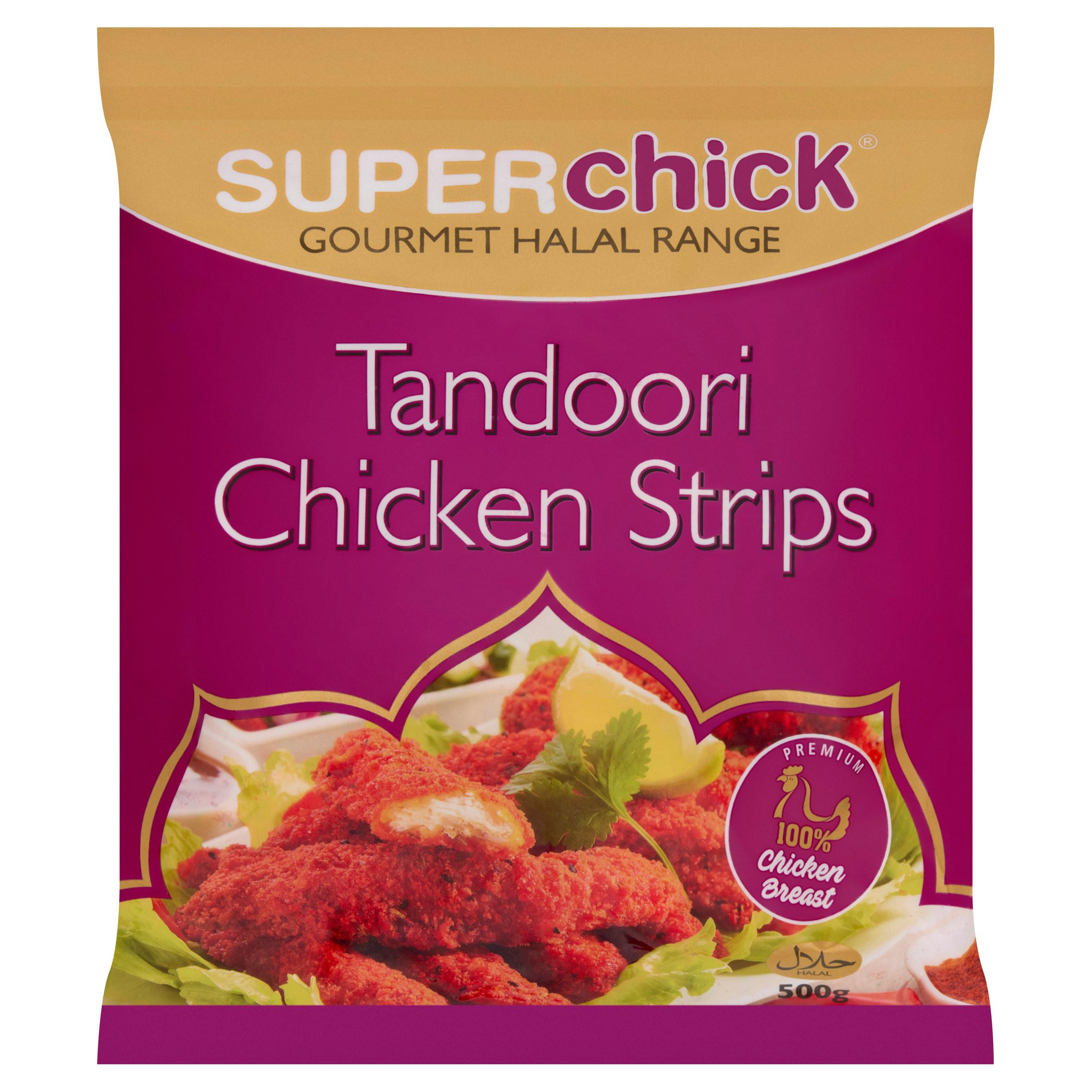 Superchick Tandoori Chicken Strips 500g