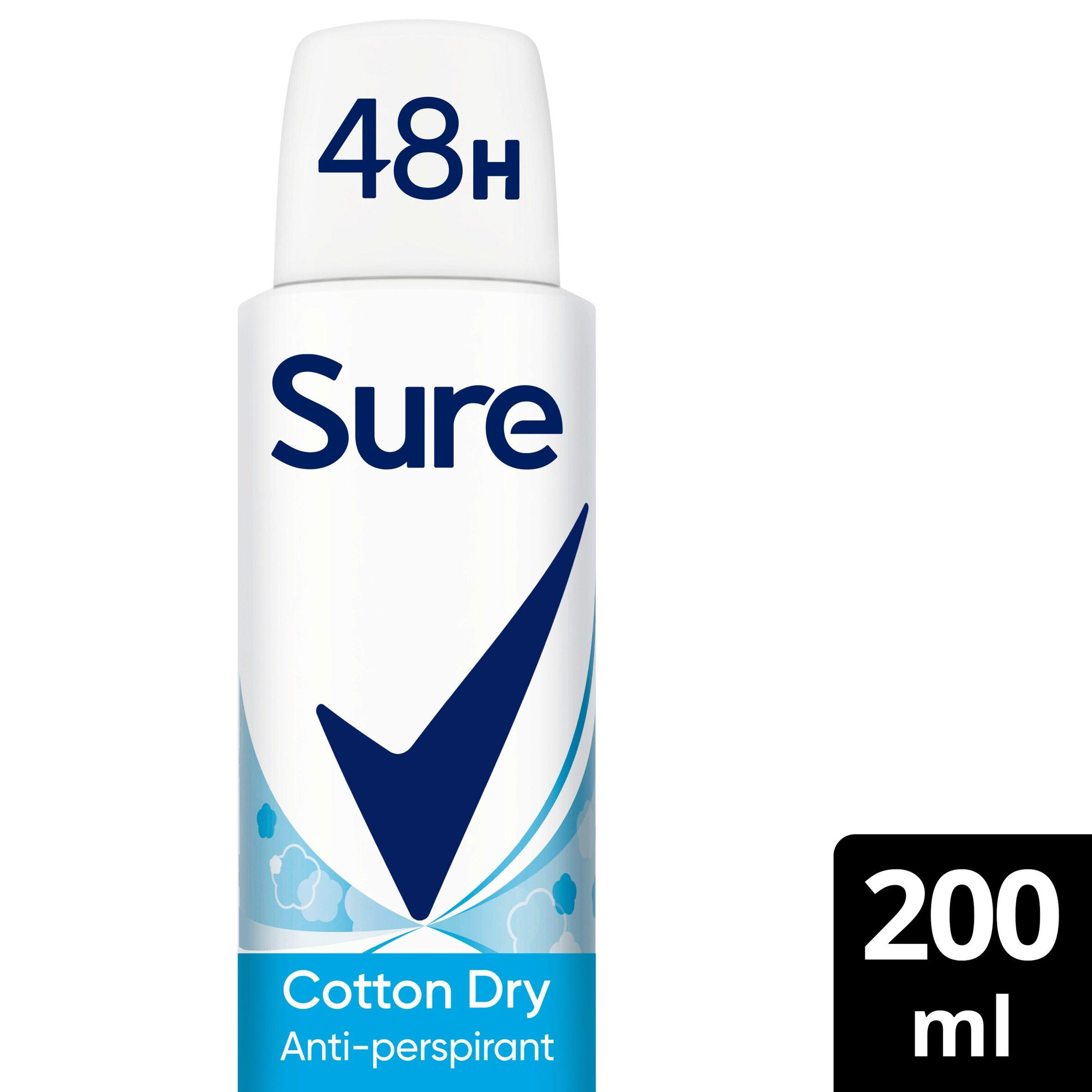 Sure Women Antiperspirant Aerosol Cotton Dry 200 Ml