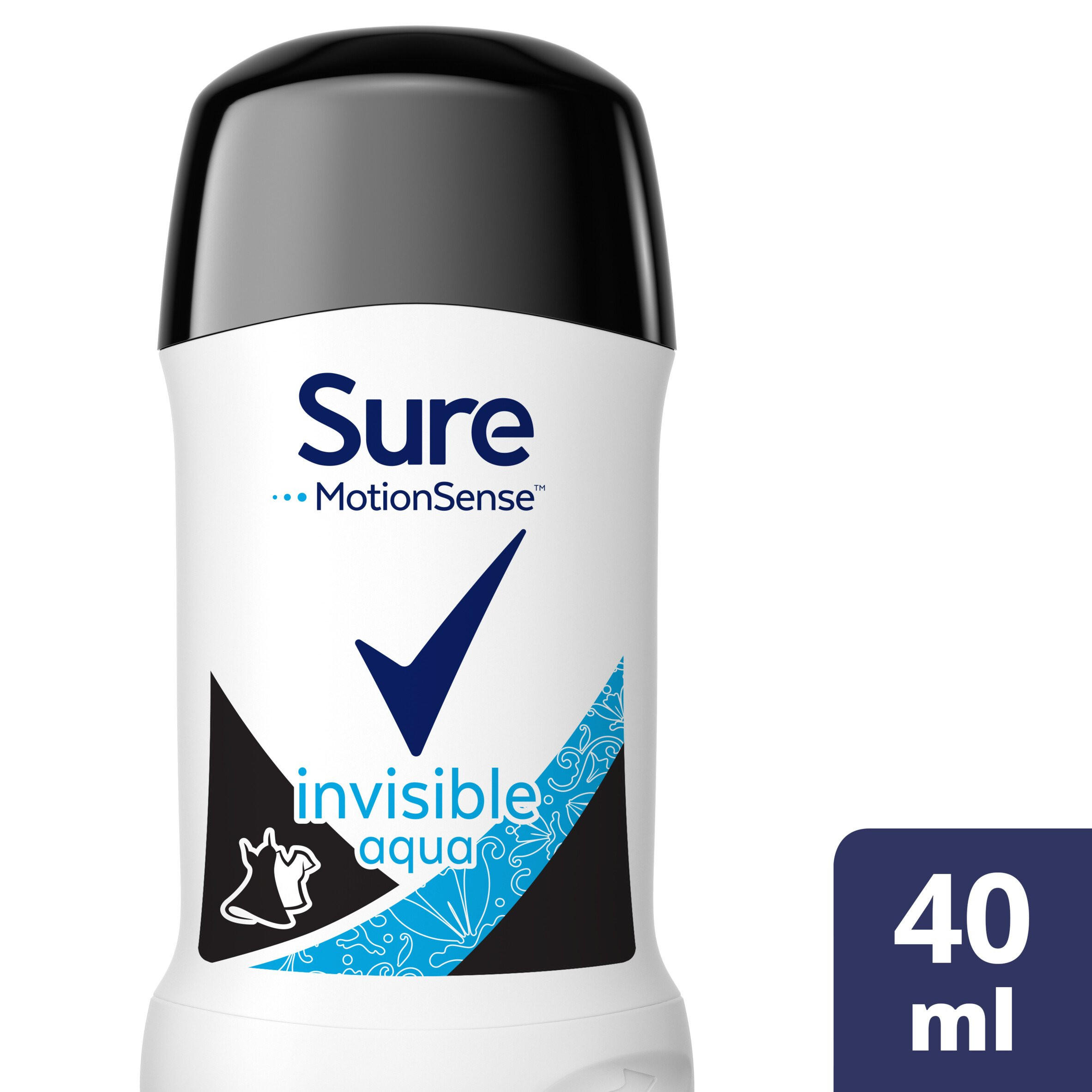 Sure Invisible Aqua Antiperspirant Stick 40 ml Deodorant Iceland Foods