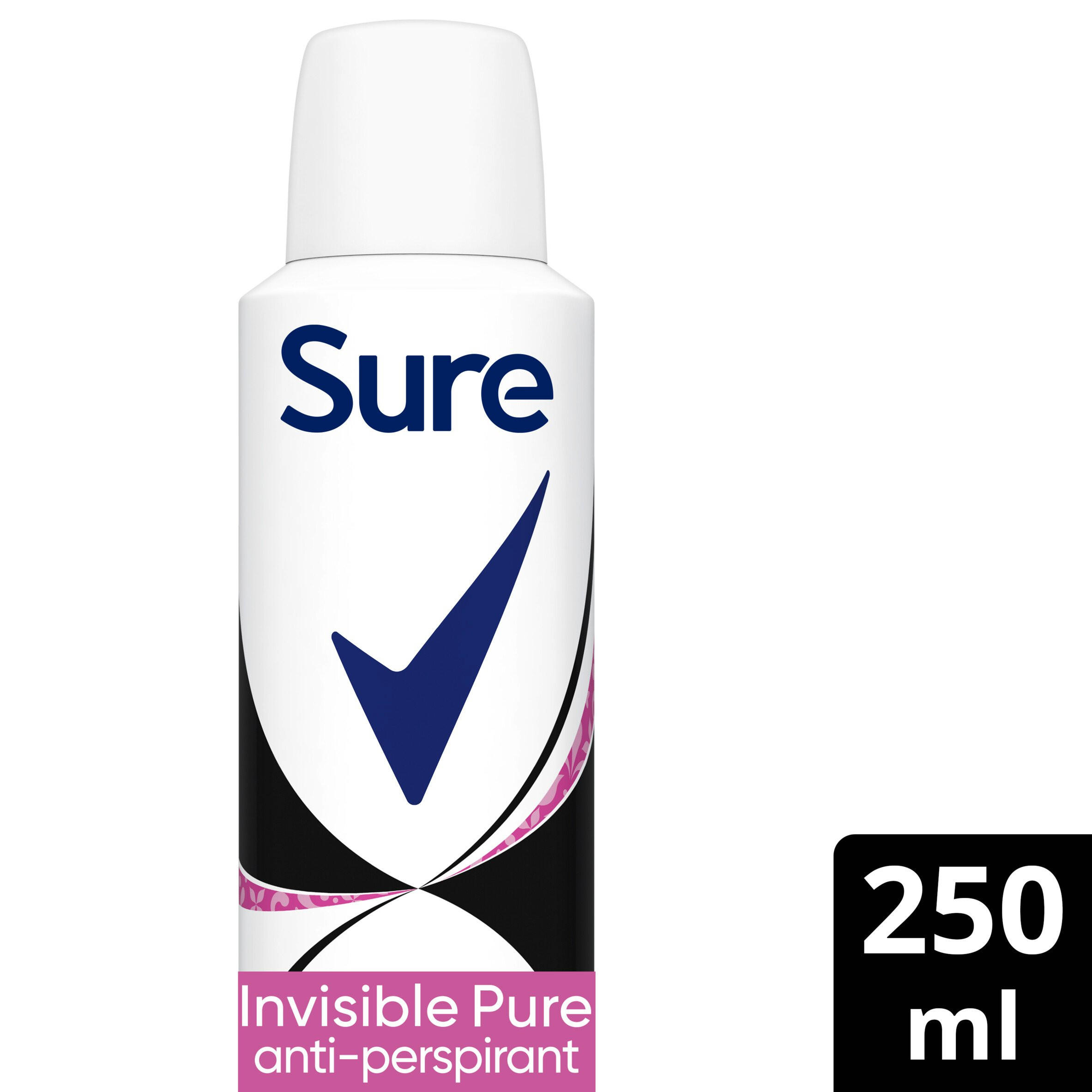 Sure Women AntiPerspirant Aerosol Invisible Pure 250 ml Deodorant