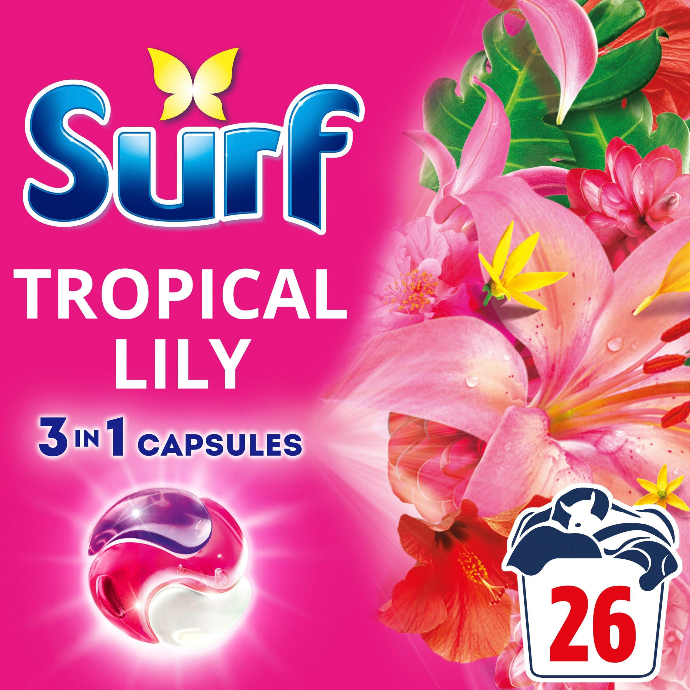 Surf 3 in 1 Laundry Washing Detergent Capsules Deep Sea 51 Washes