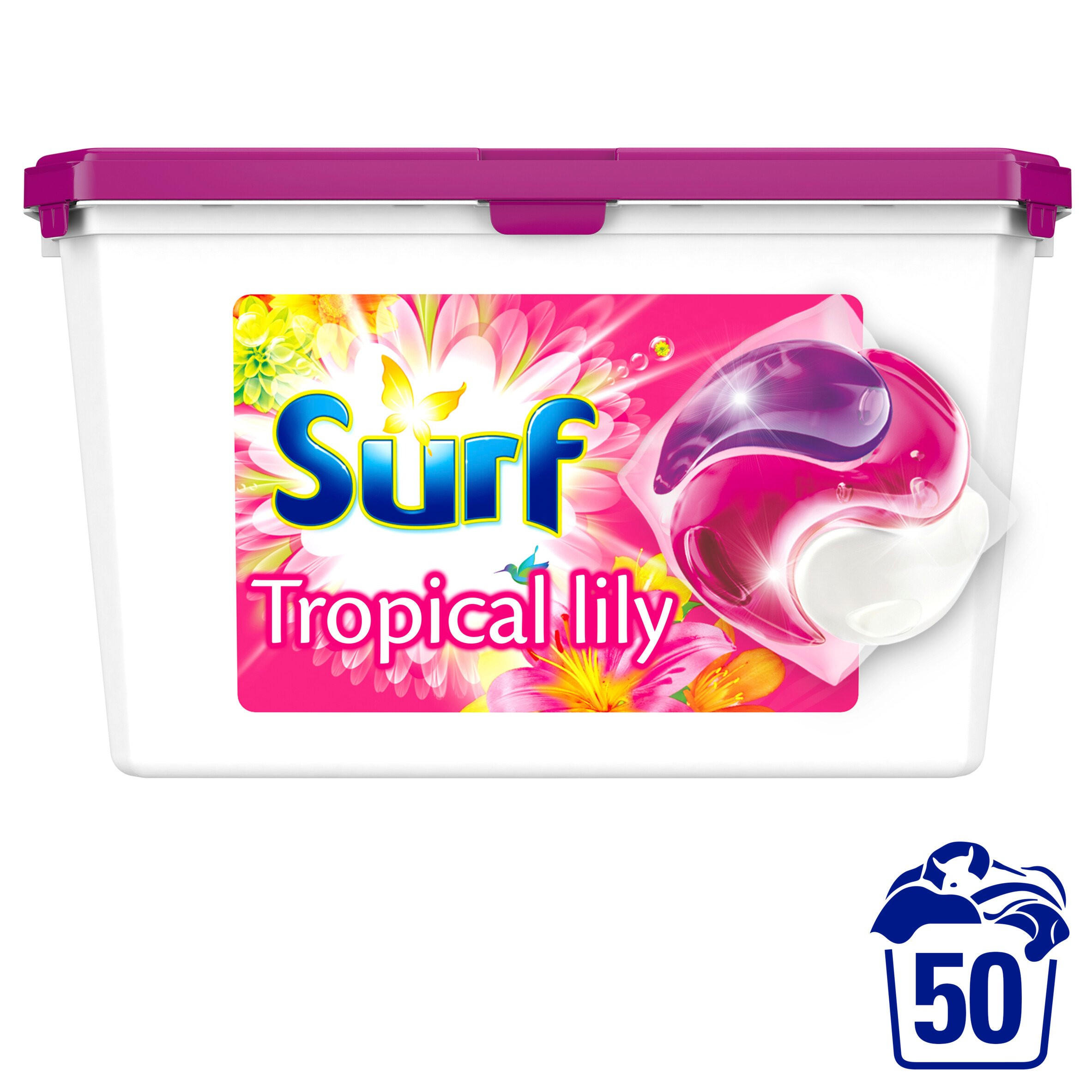 Surf Tropical Lily 3 in 1 capsules Washing Capsules 50 washes Washing