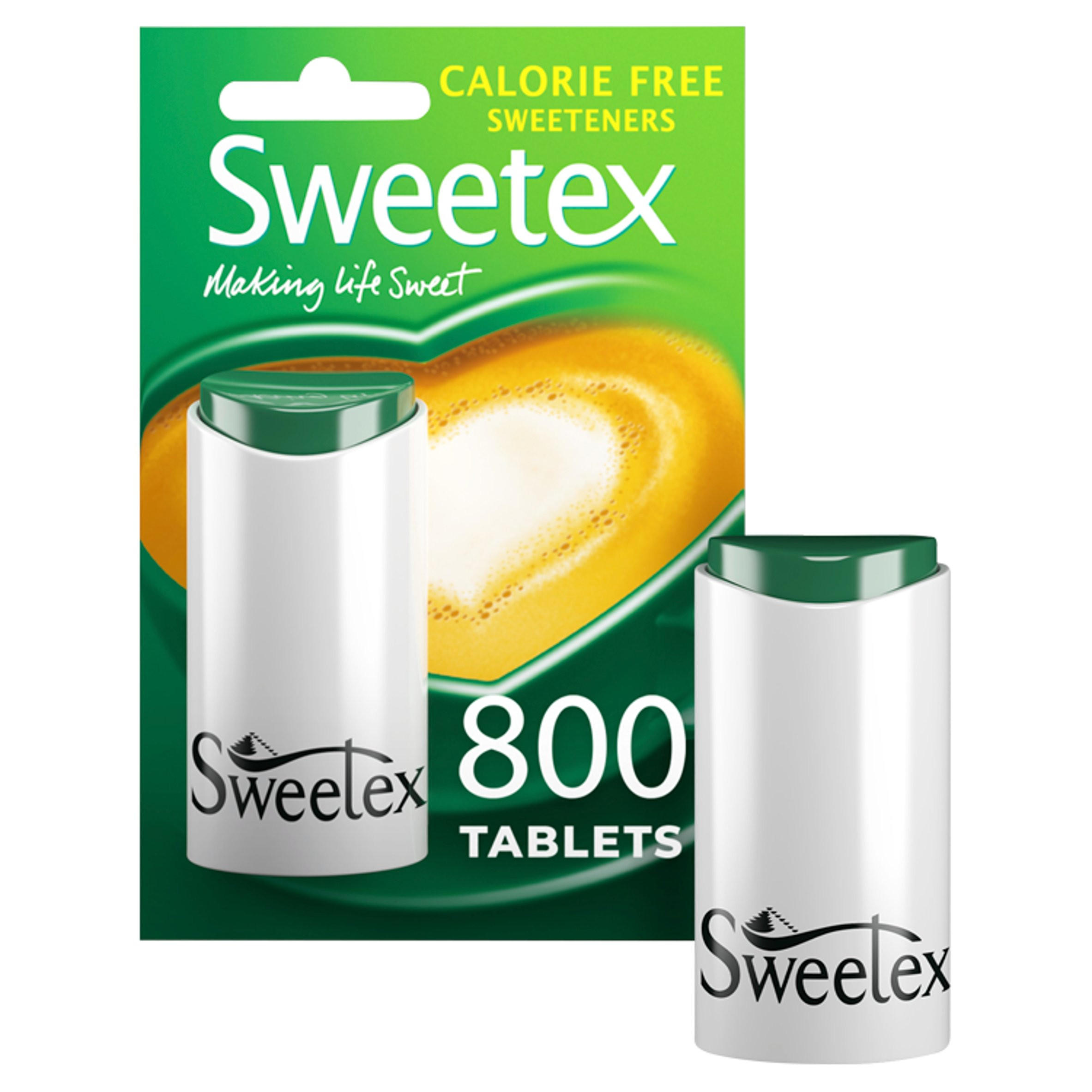 Sweetex Calorie Free Sweeteners 800 Tablets Long Life Milk & Sugar