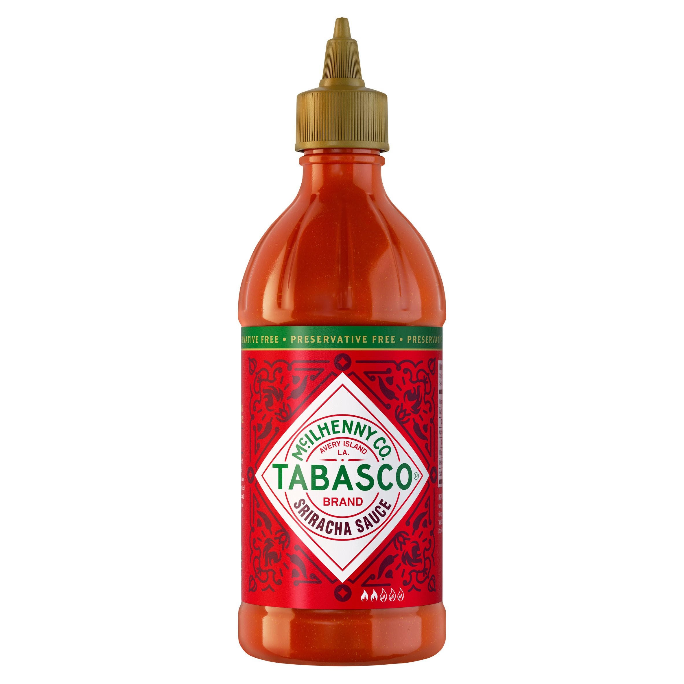 Tabasco Sriracha Hot Chilli Sauce 256ml, folic acid free