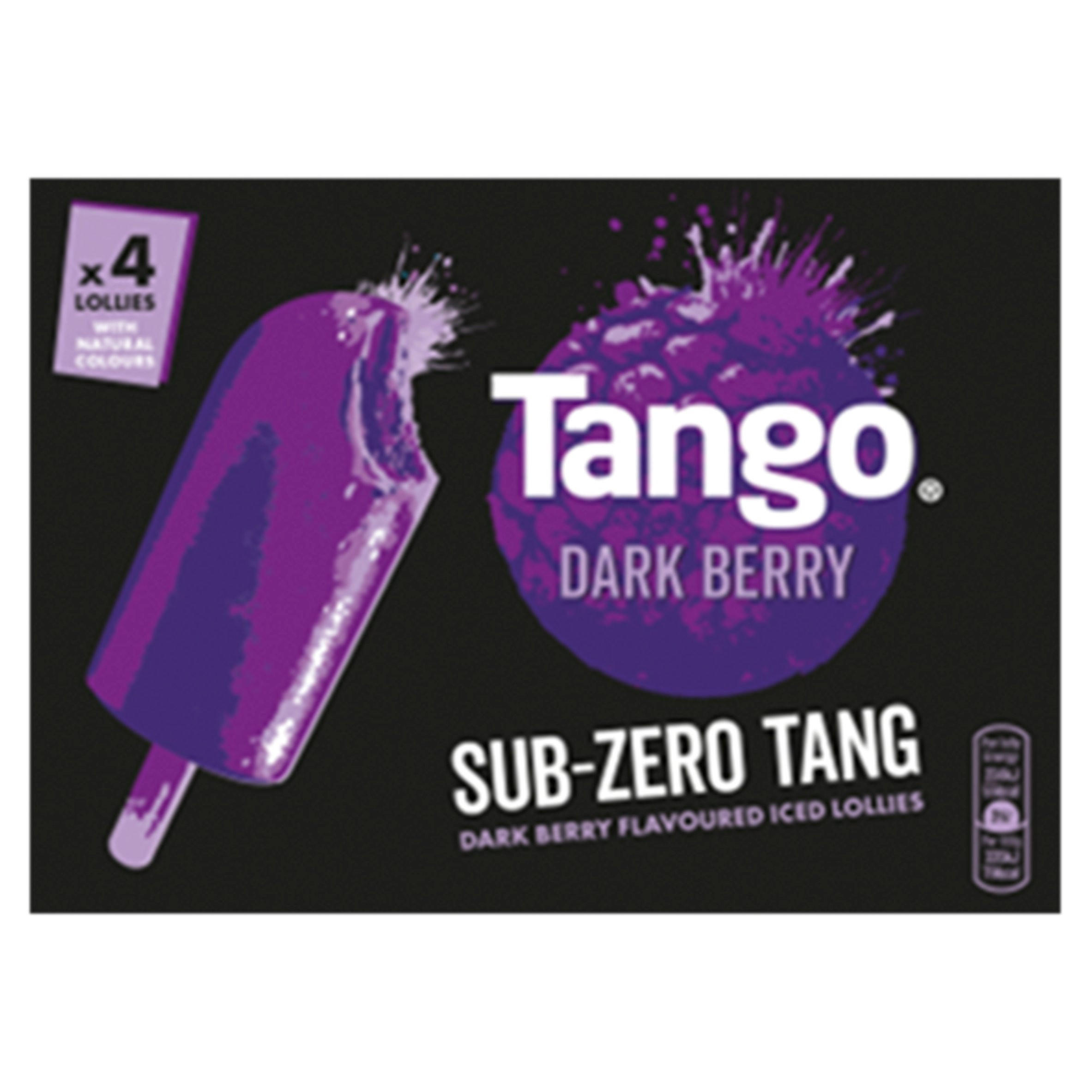 Tango Sub Zero Tang Dark Berry Flavoured Ice Lollies 4 x 70ml (280ml