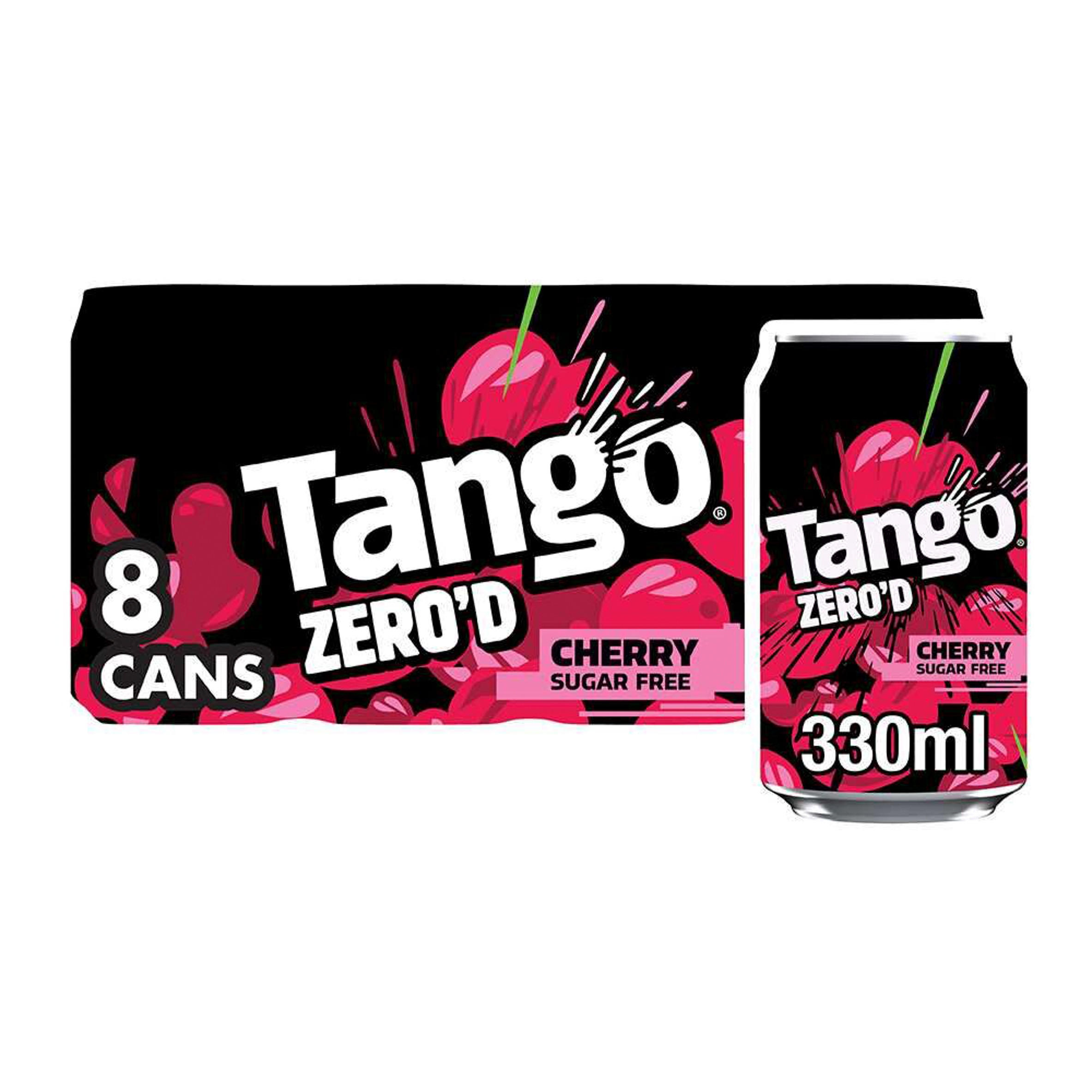 Tango Zero'd Cherry Sugar Free Cans 8 x 330ml