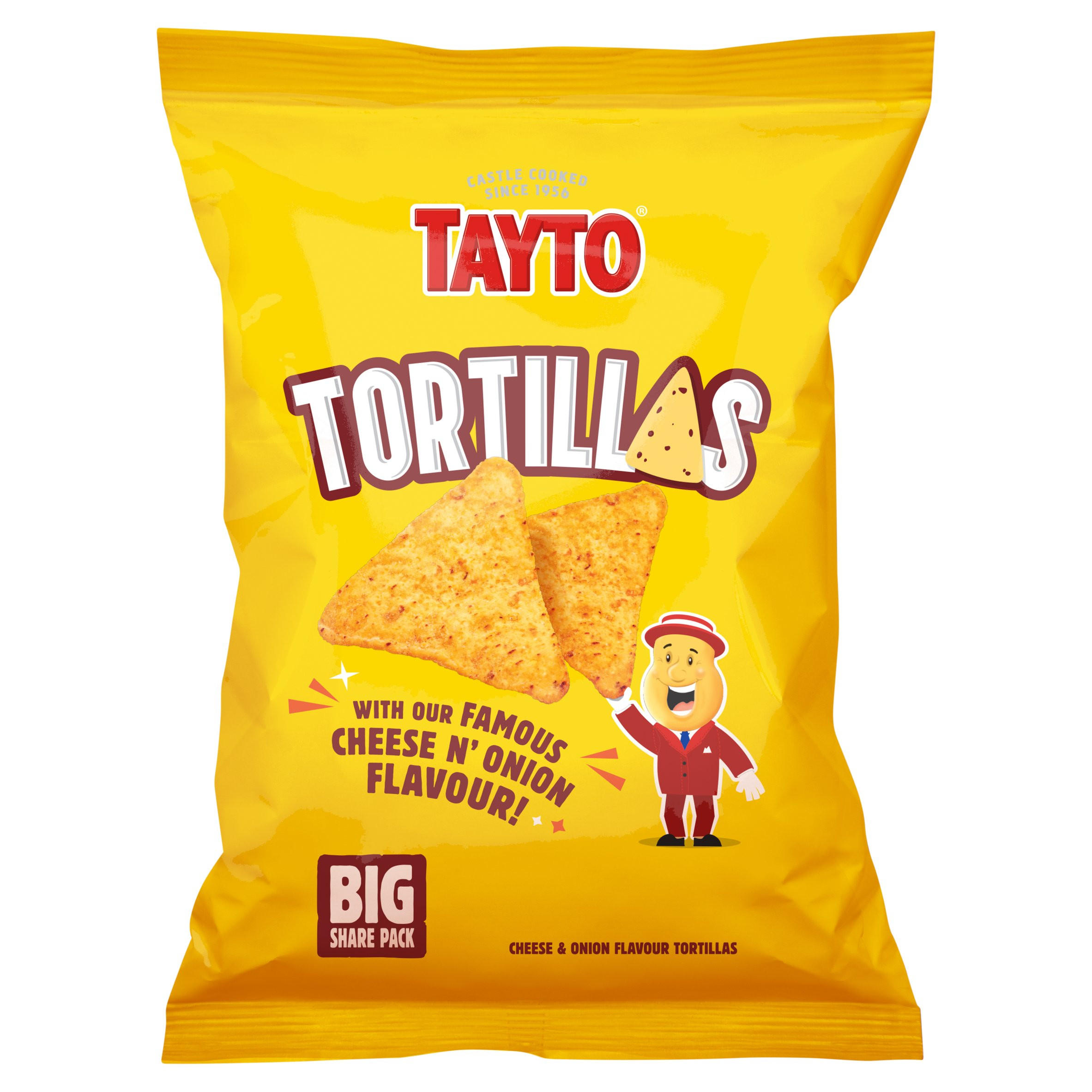 Tayto Cheese & Onion Flavour Tortillas 180g | Multipack Crisps ...