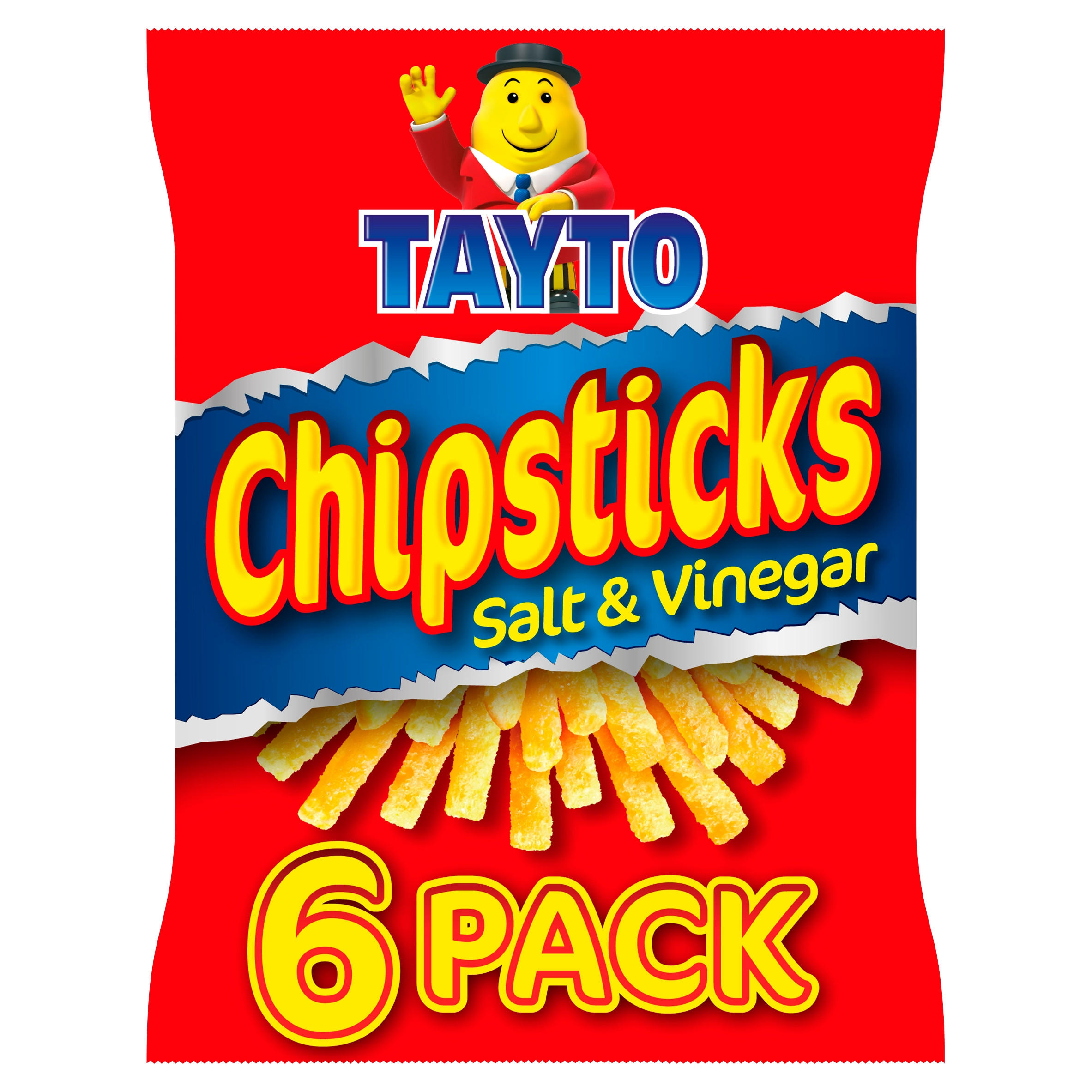 Tayto Chipsticks Salt & Vinegar Flavour 6 X 28g | Multipack Crisps ...