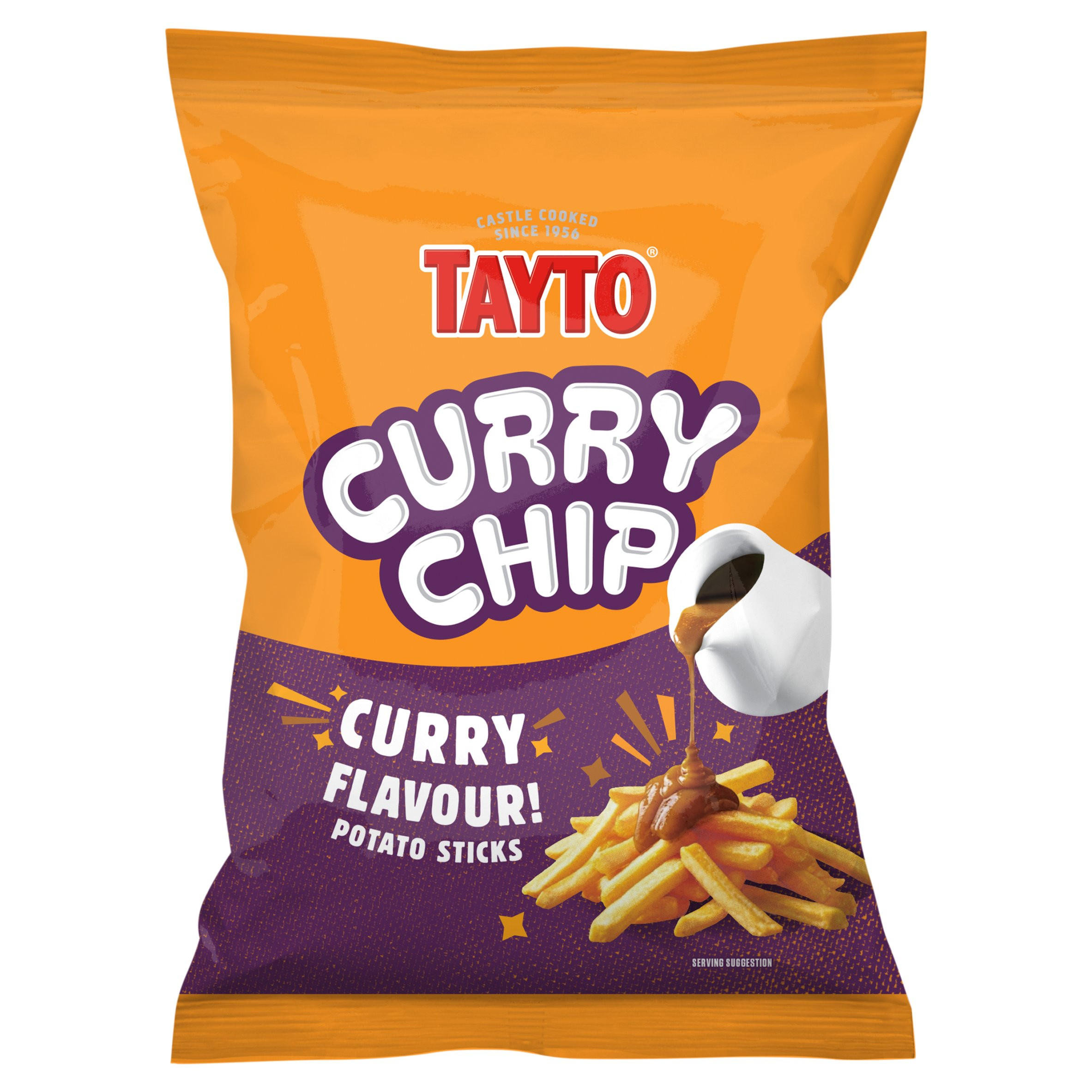 Tayto Curry Chip Flavour Potato Sticks 100g, folic acid free