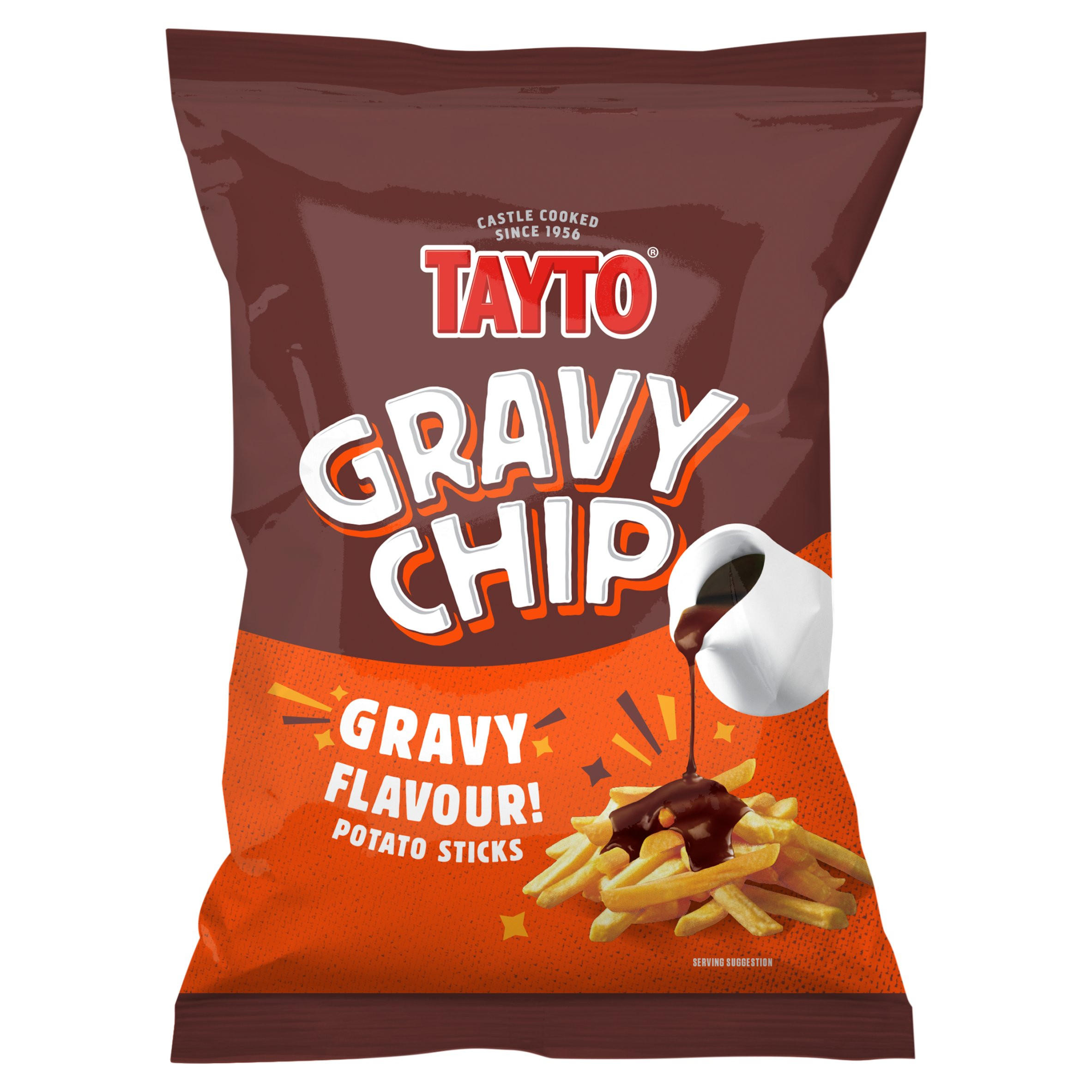 Tayto Gravy Chip Gravy Flavour Potato Sticks 100g, folic acid free