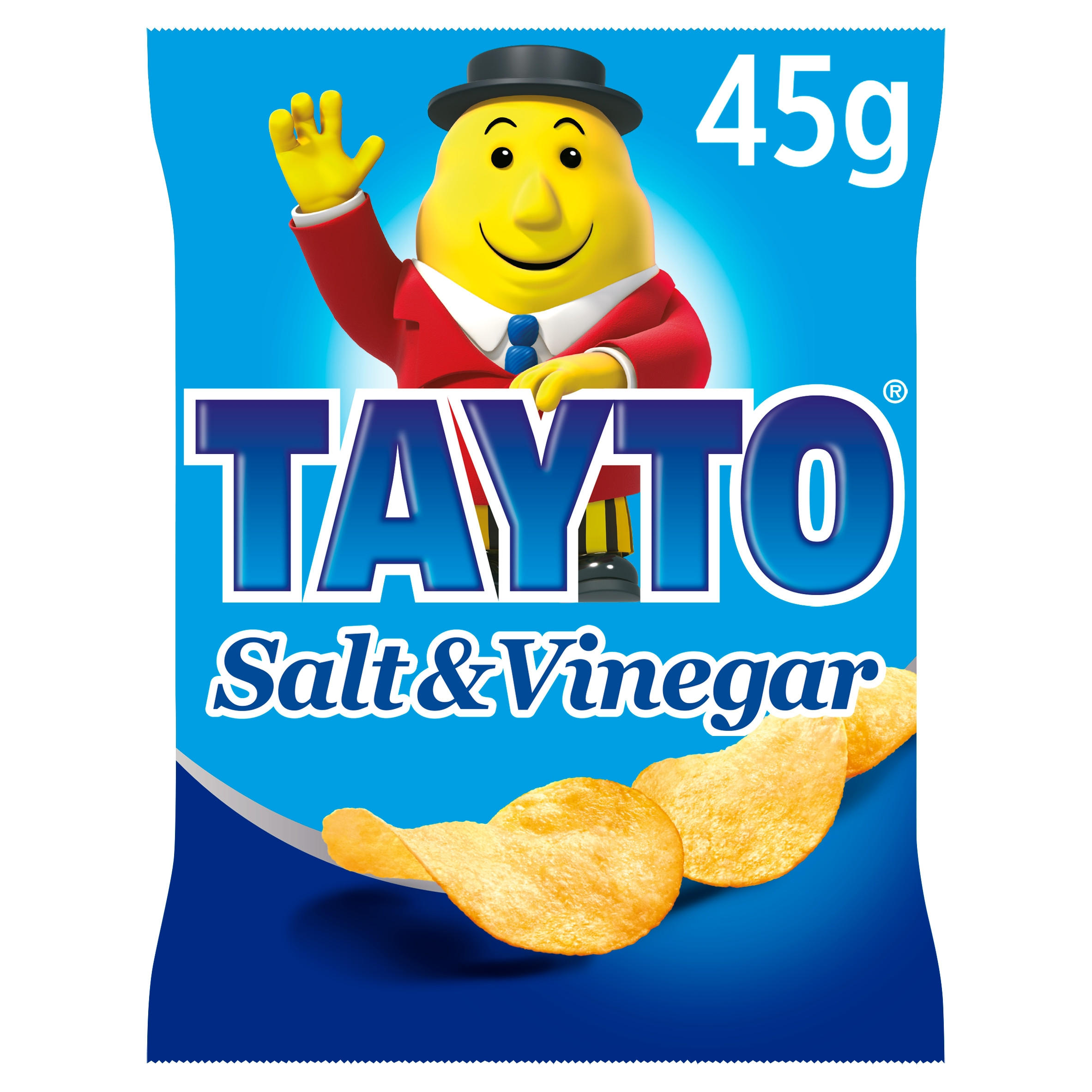 Tayto Salt & Vinegar Flavour Potato Crisps 45g | Sharing Crisps ...