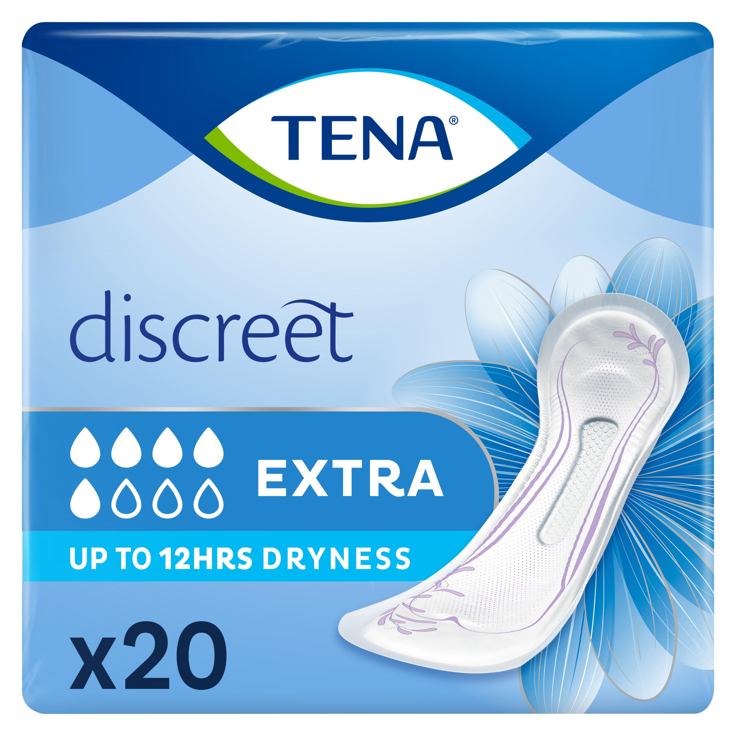 TENA Discreet Extra Duo Pack Incontinence Pads x 20