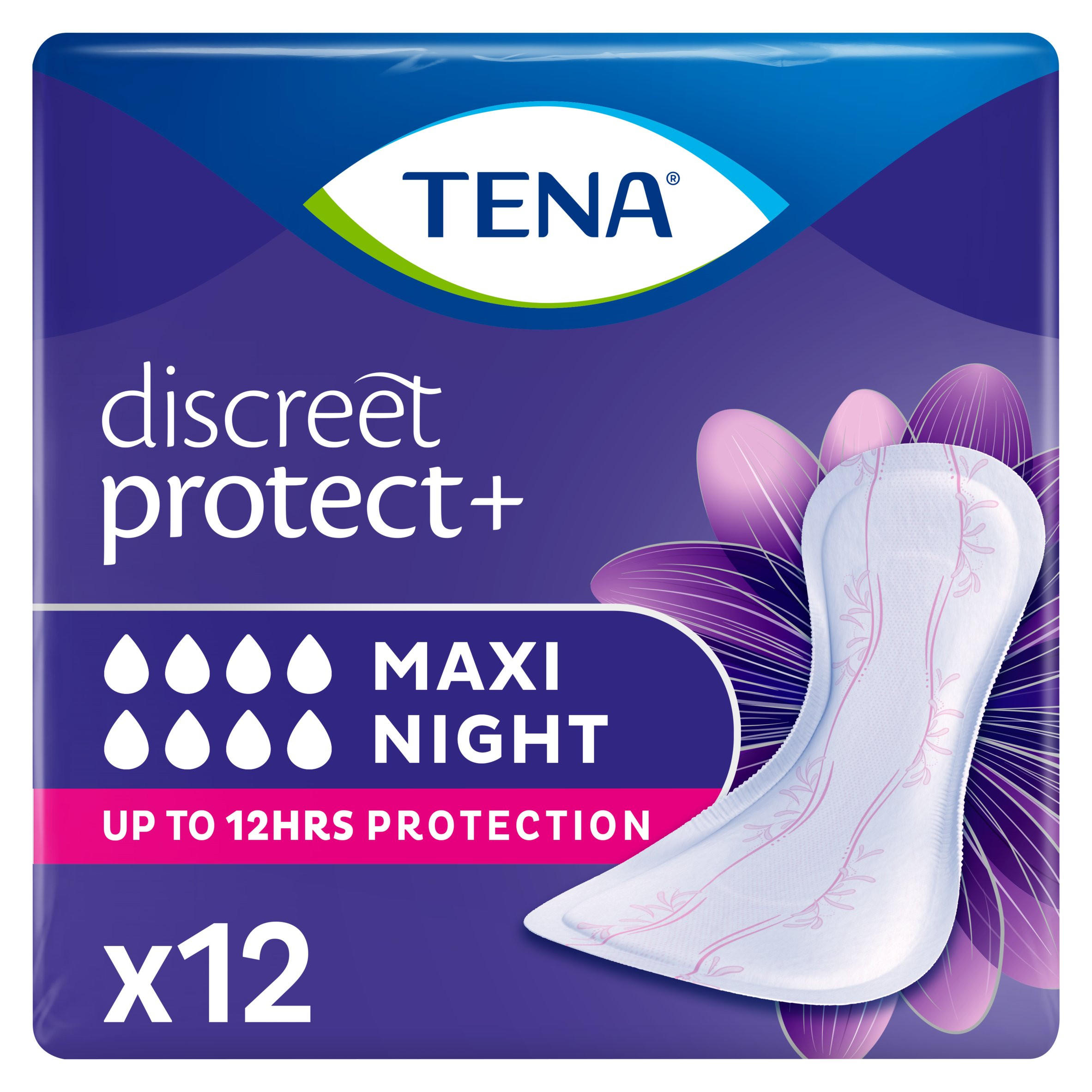 Tena Discreet Maxi Night Duo 12 Pack Womens Toiletries Iceland Foods 4259