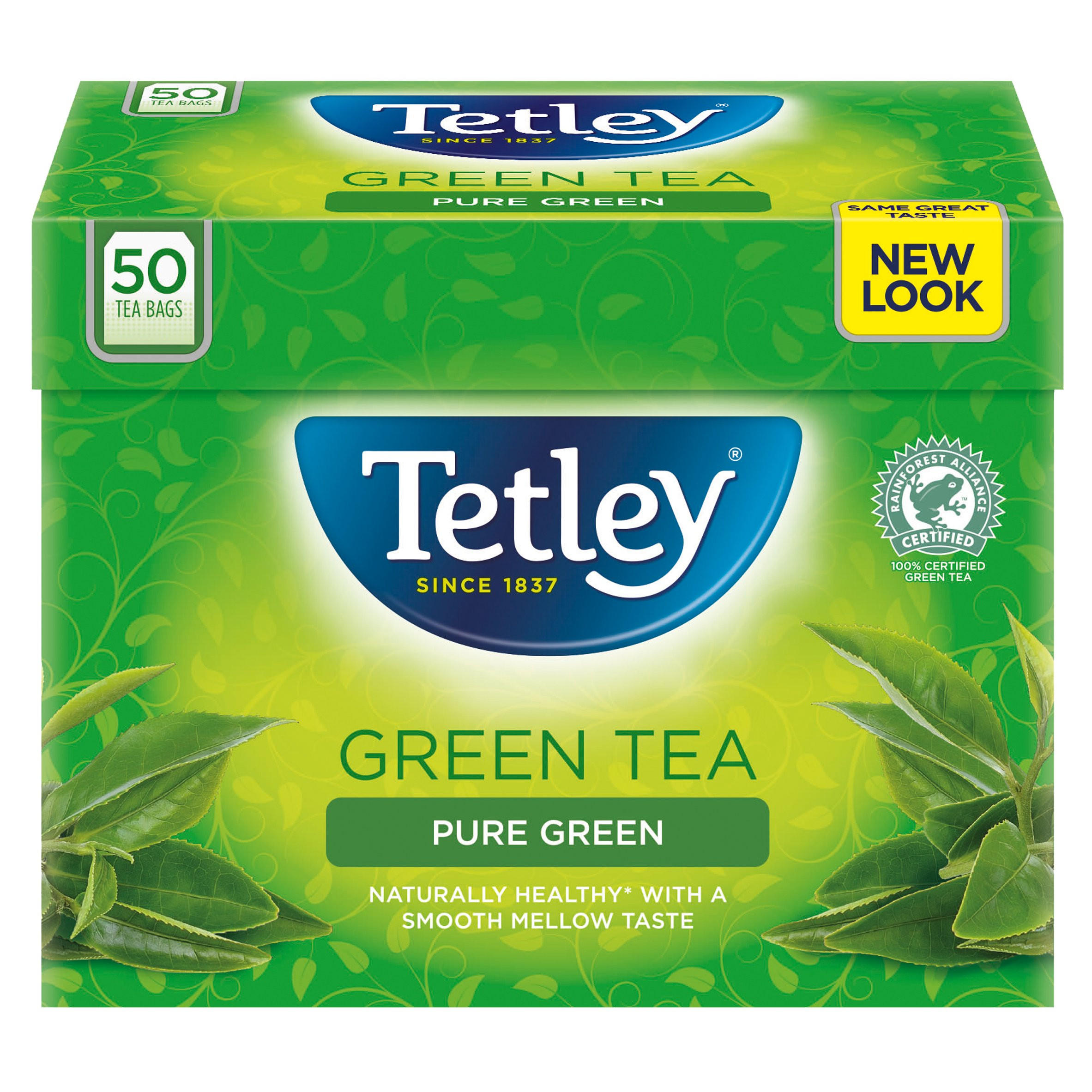 Tetley Green Tea Pure Green 50 Tea Bags 100g Fruit & Herbal Tea