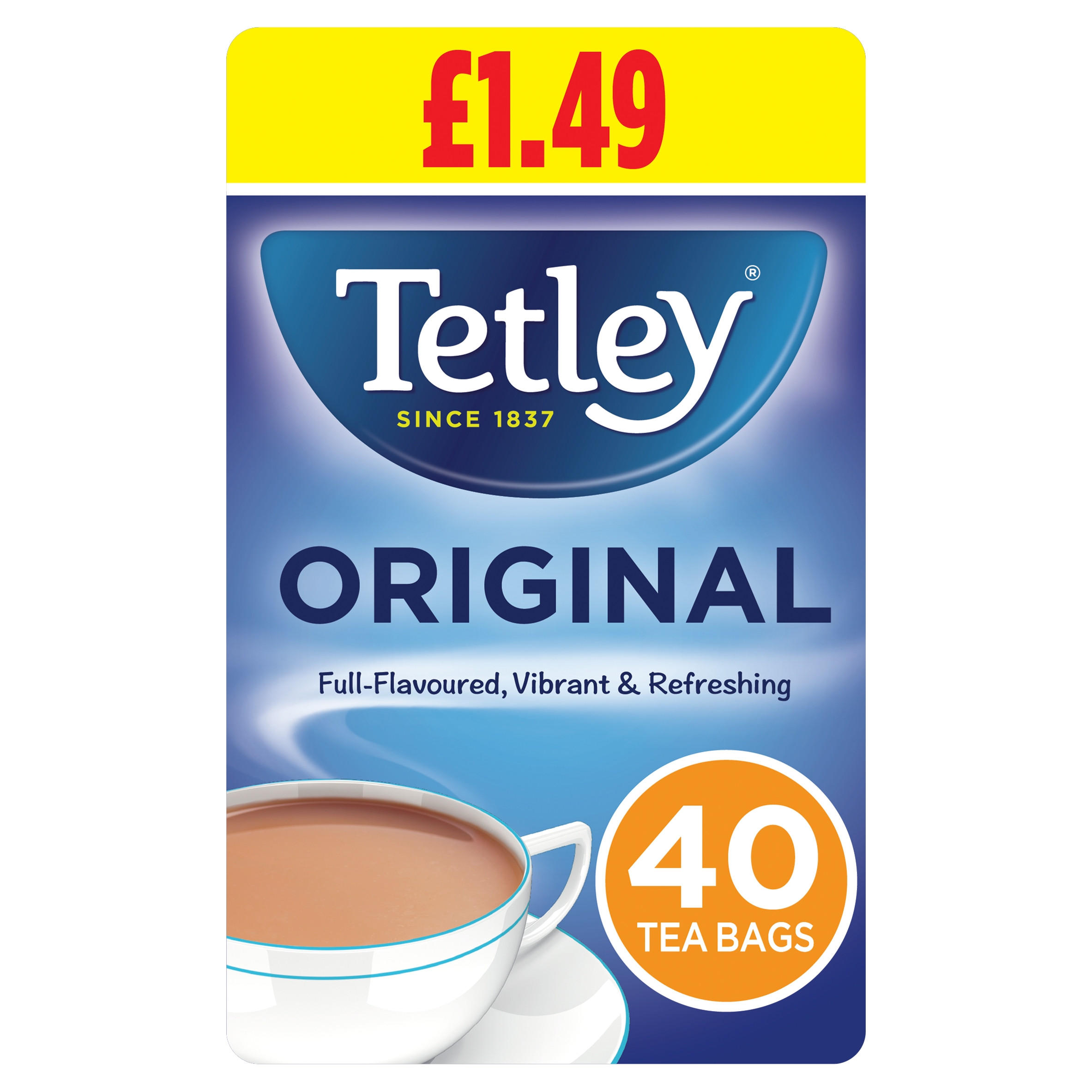 Tetley Tea, 40 Count Tea Bag