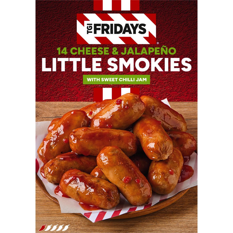 TGI Fridays 4 Cheese & Jalapeño Little Smokies with Sweet Chilli Jam 650g