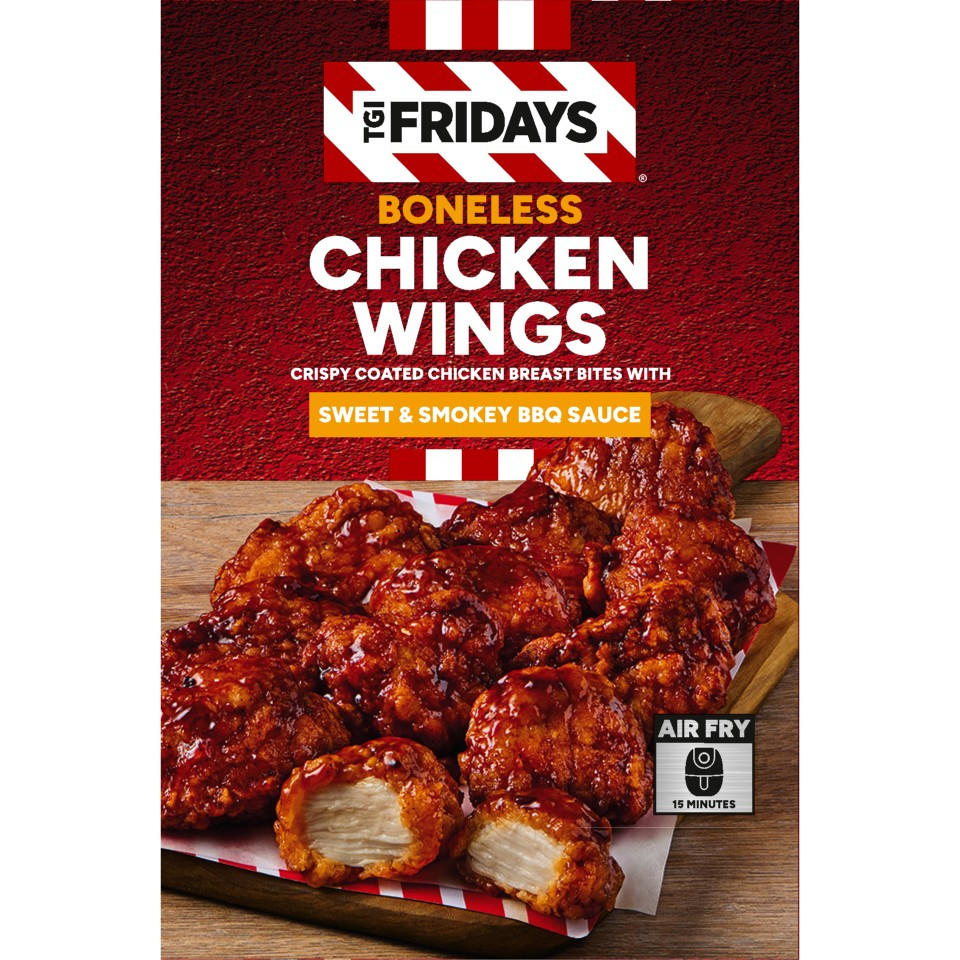 TGI Fridays BBQ Crispy Coated Boneless Chicken Wings 400gg