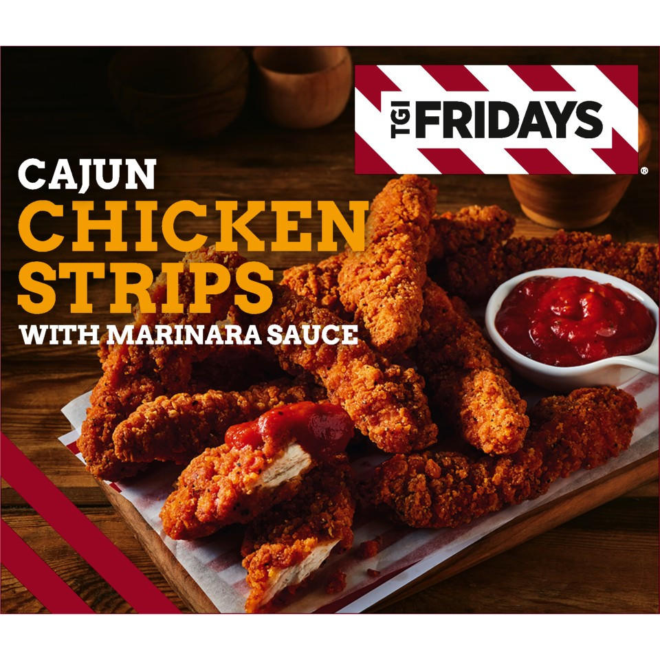 Tgi Fridays Cajun Chicken Strips With Marinara Sauce 400g Tgi Fridays Iceland Foods 