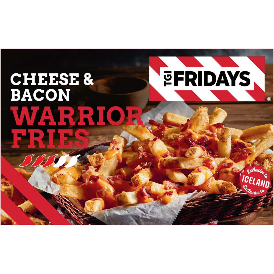 TGI Fridays Cheese and Bacon Warrior Fries 490g Chips & Fries