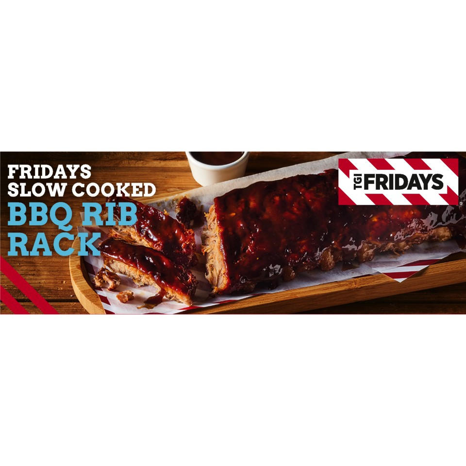 TGI Fridays Fridays Slow Cooked BBQ Rib Rack 575g TGI Fridays