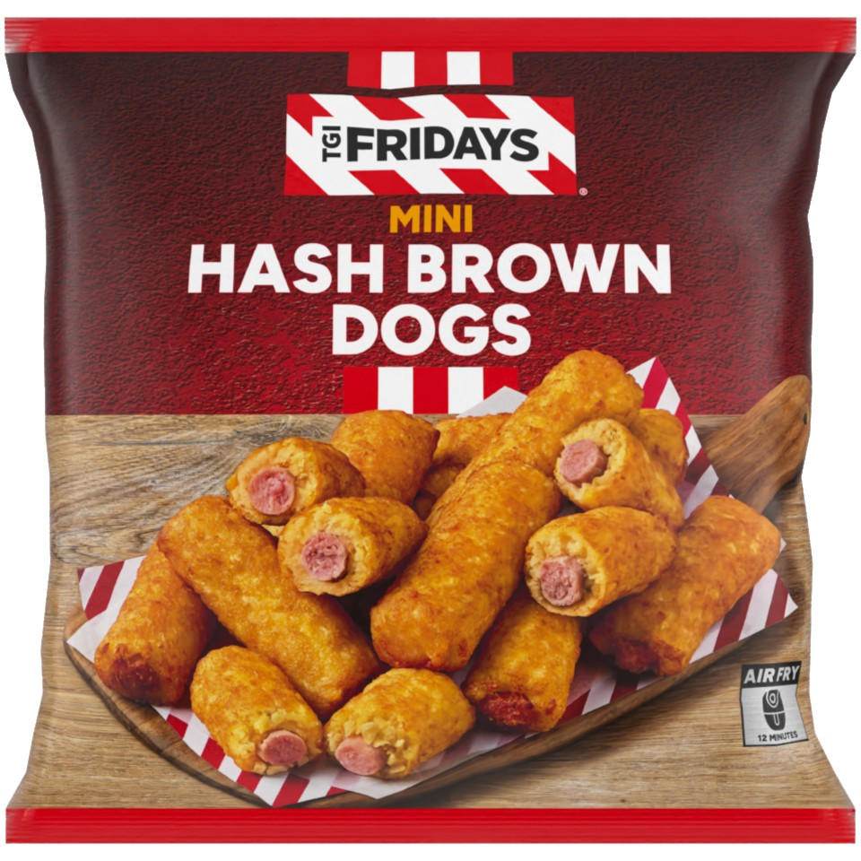 TGI Fridays Mini Hash Brown Dogs 385g