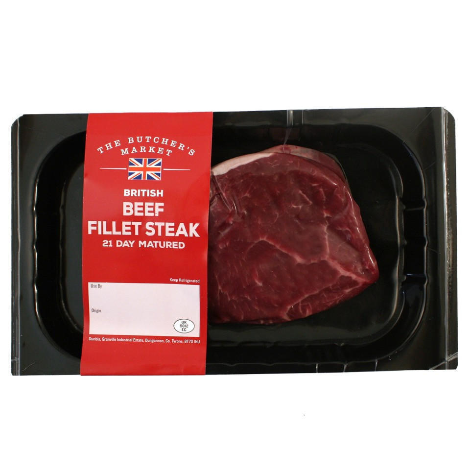 The Butcher’s Market British Beef Fillet Steak 170g Beef Iceland Foods