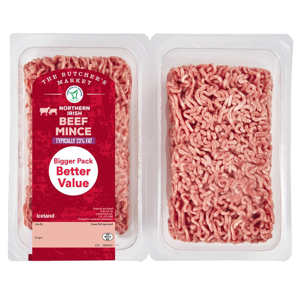 The Butcher's Market Northern Irish Beef Mince Typically 23 Fat 1100g