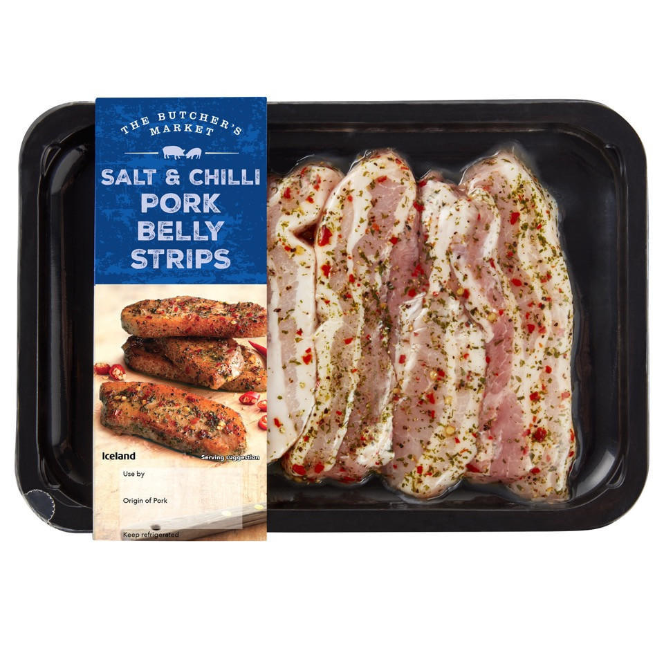 The Butcher's Market Salt & Chilli Pork Belly Strips 275g Pork
