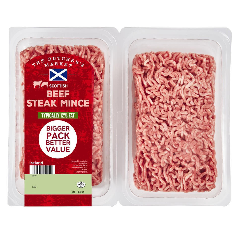 The Butcher's Market Scottish Beef Steak Mince Typically 12 Fat 900g