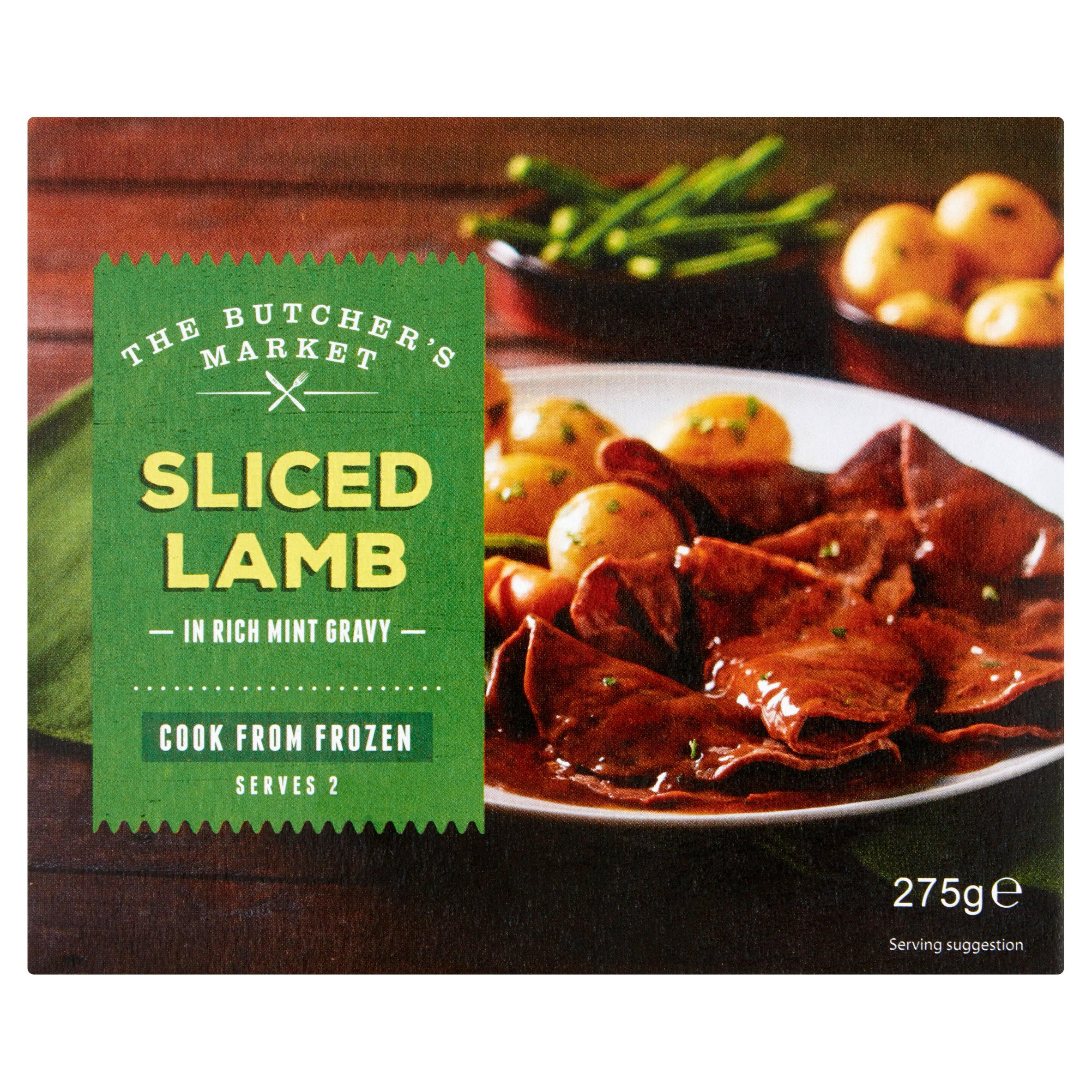 The Butcher's Market Sliced Lamb in Rich Mint Gravy 275g | Lamb | Iceland Foods