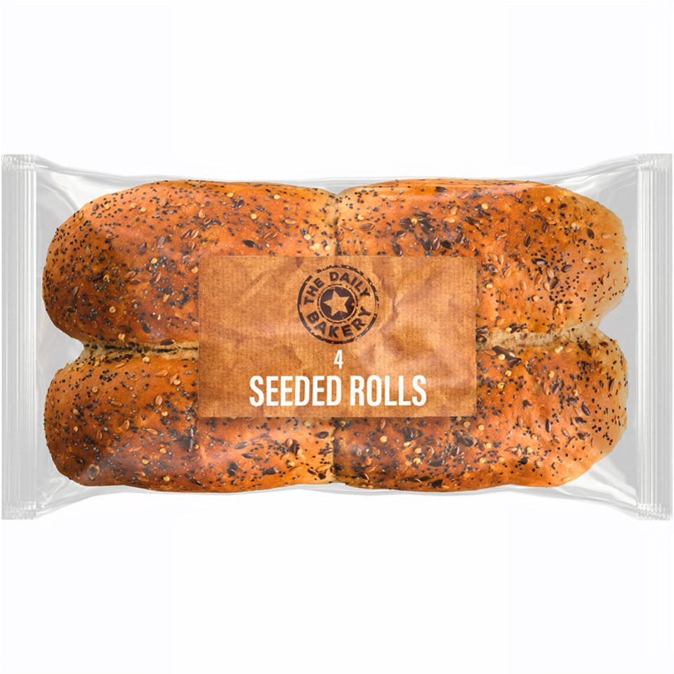 The Daily Bakery 4 Seeded Rolls | Rolls & Part Baked | Iceland Foods