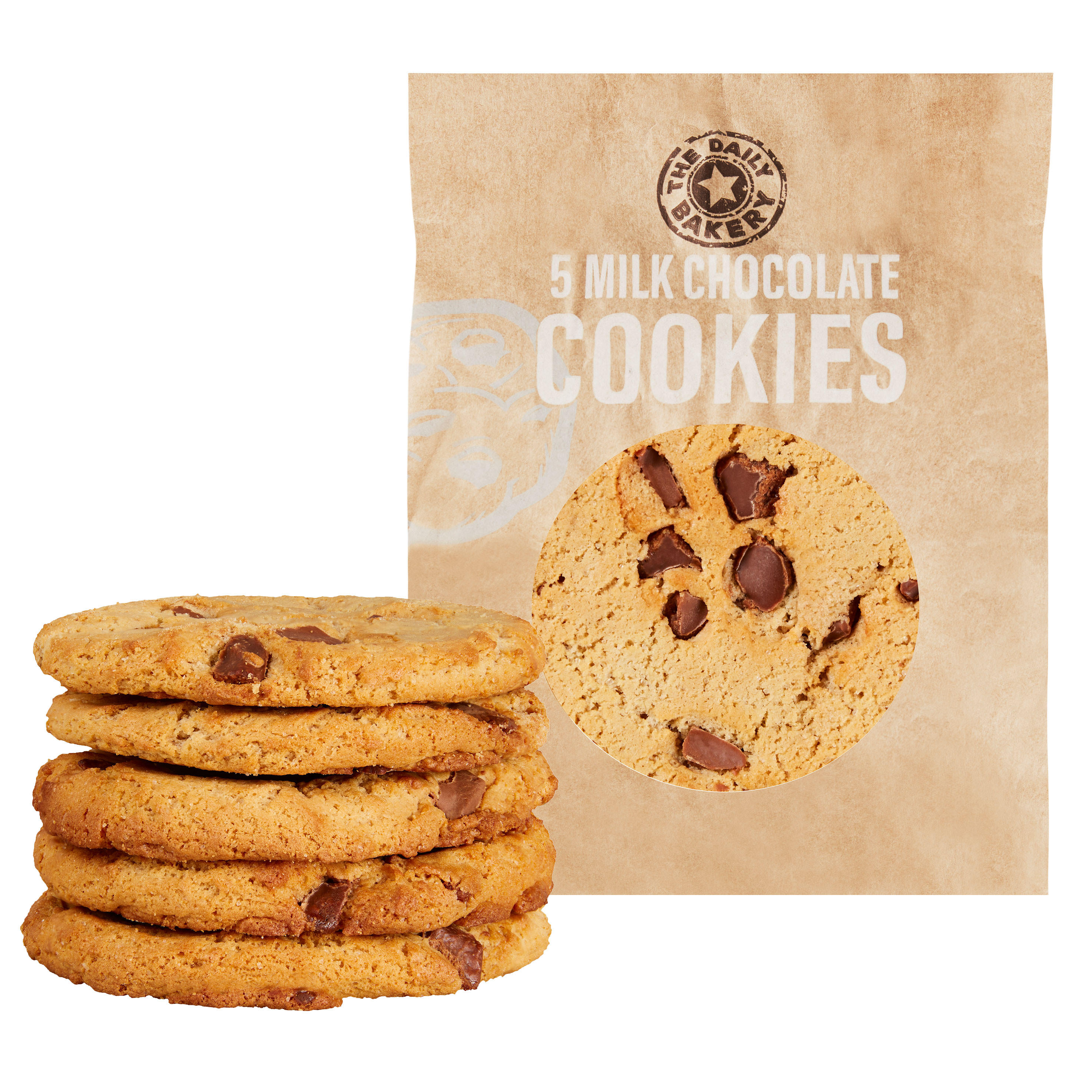 The Daily Bakery 5pk Milk Chocolate Cookies Iceland Foods