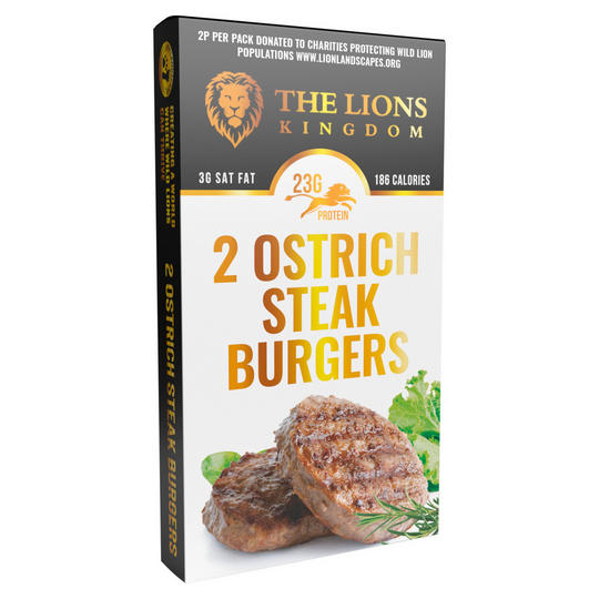 The Lions Kingdom 2 Ostrich Steak Burgers 240g