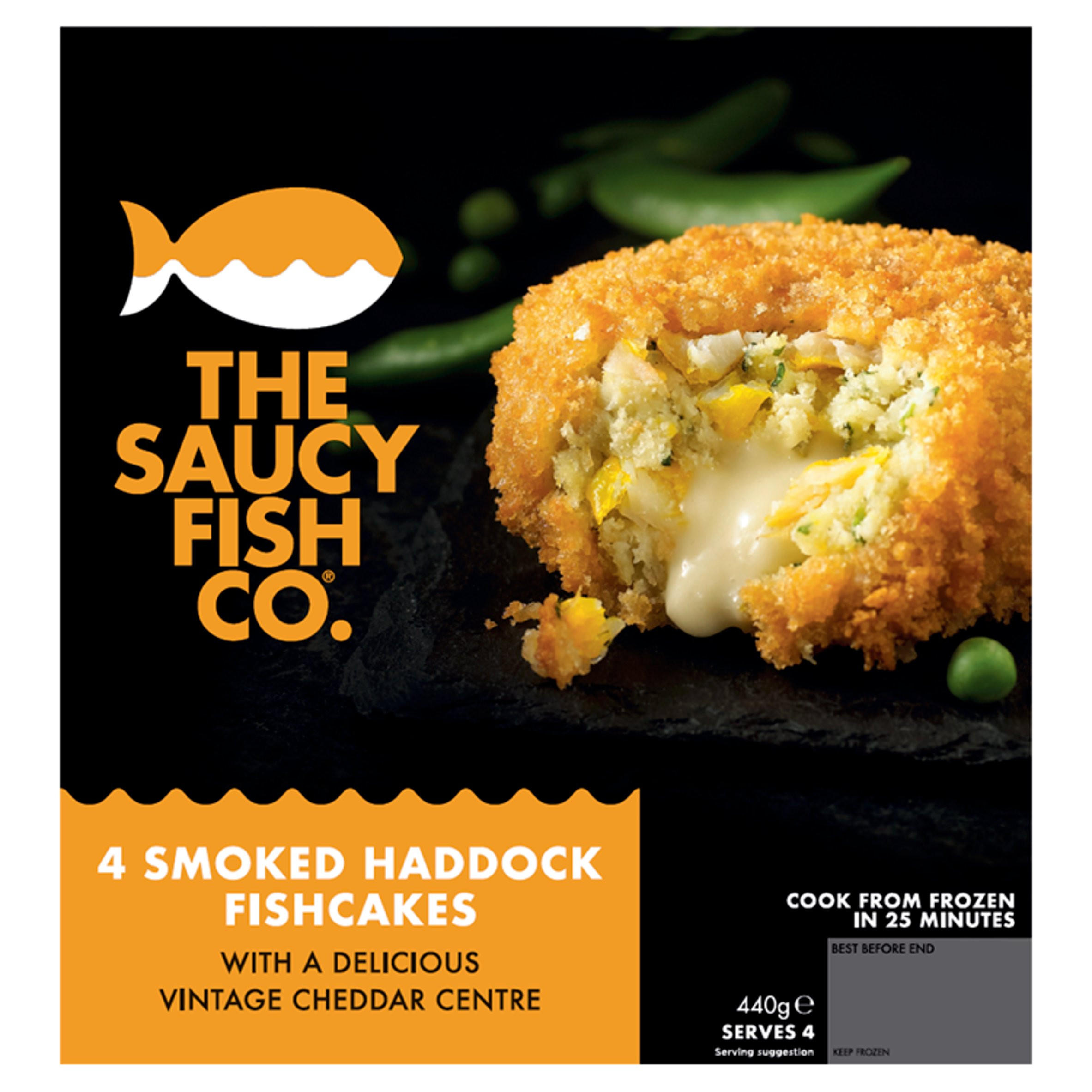 The Saucy Fish Co 4 Smoked Haddock Fishcakes with a Delicious Vintage