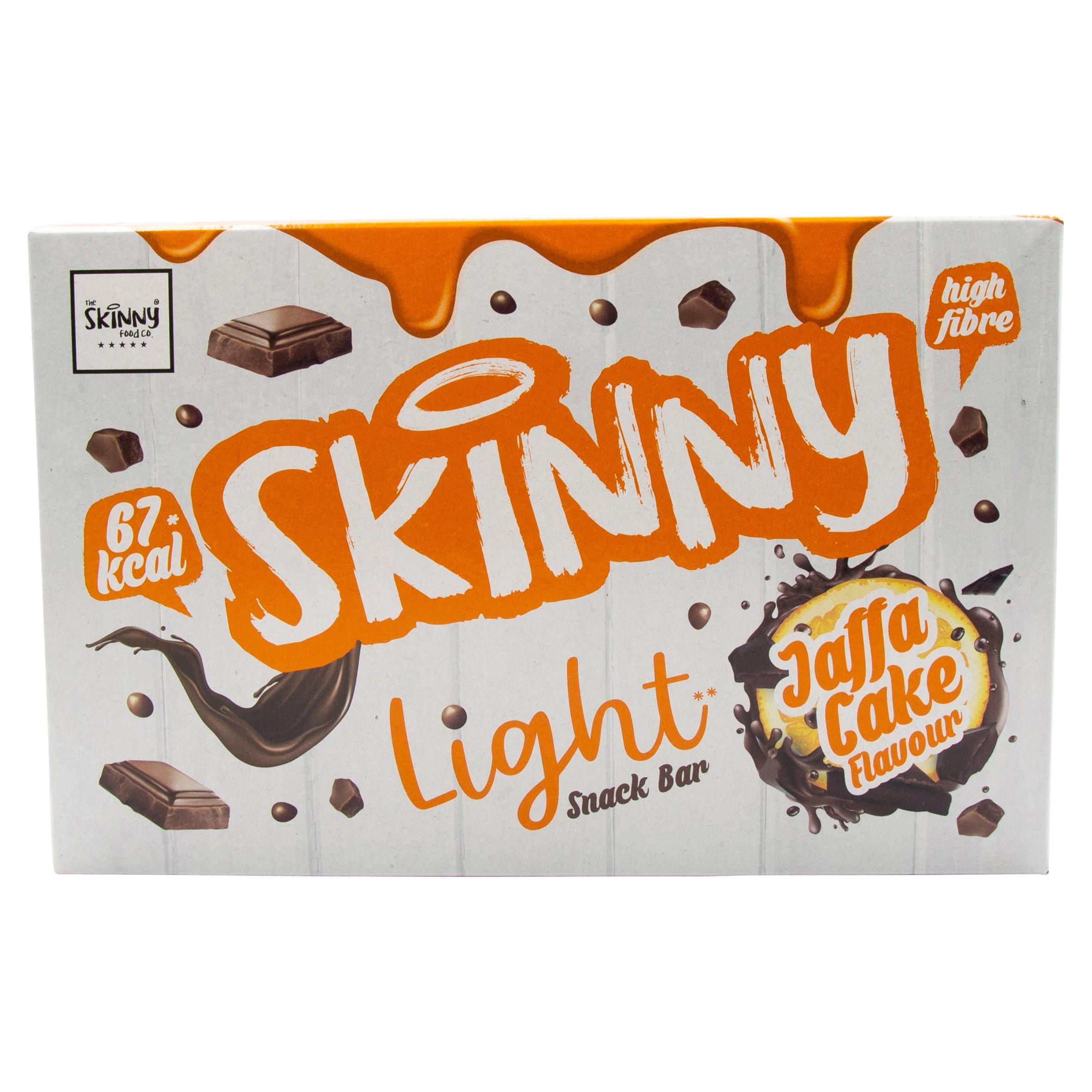 The Skinny Food Co Light Snack Bar Jaffa Cake Flavour 5 X 19g 95g Multipack Biscuits
