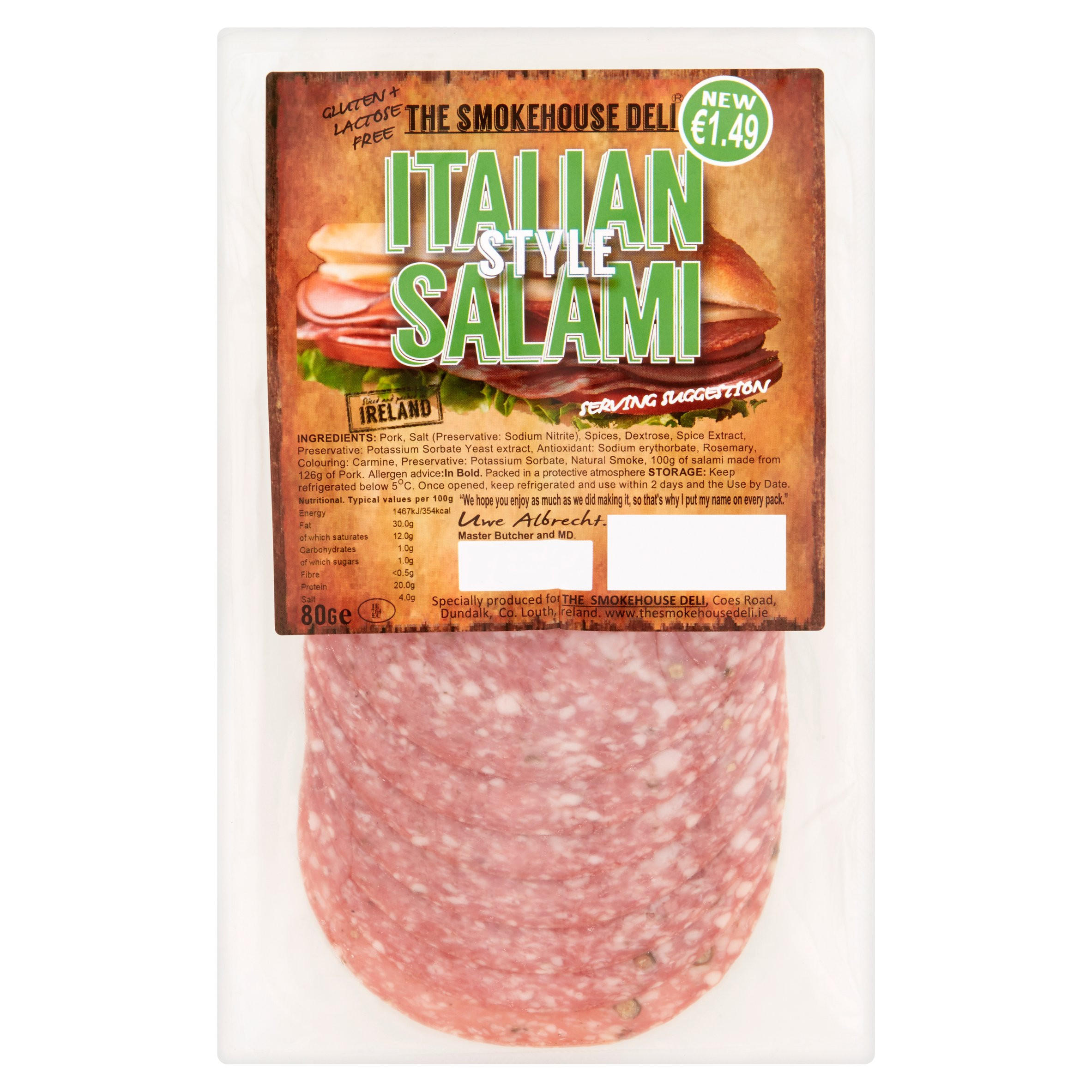 The Smokehouse Deli Italian Style Salami 80g Continental Meats
