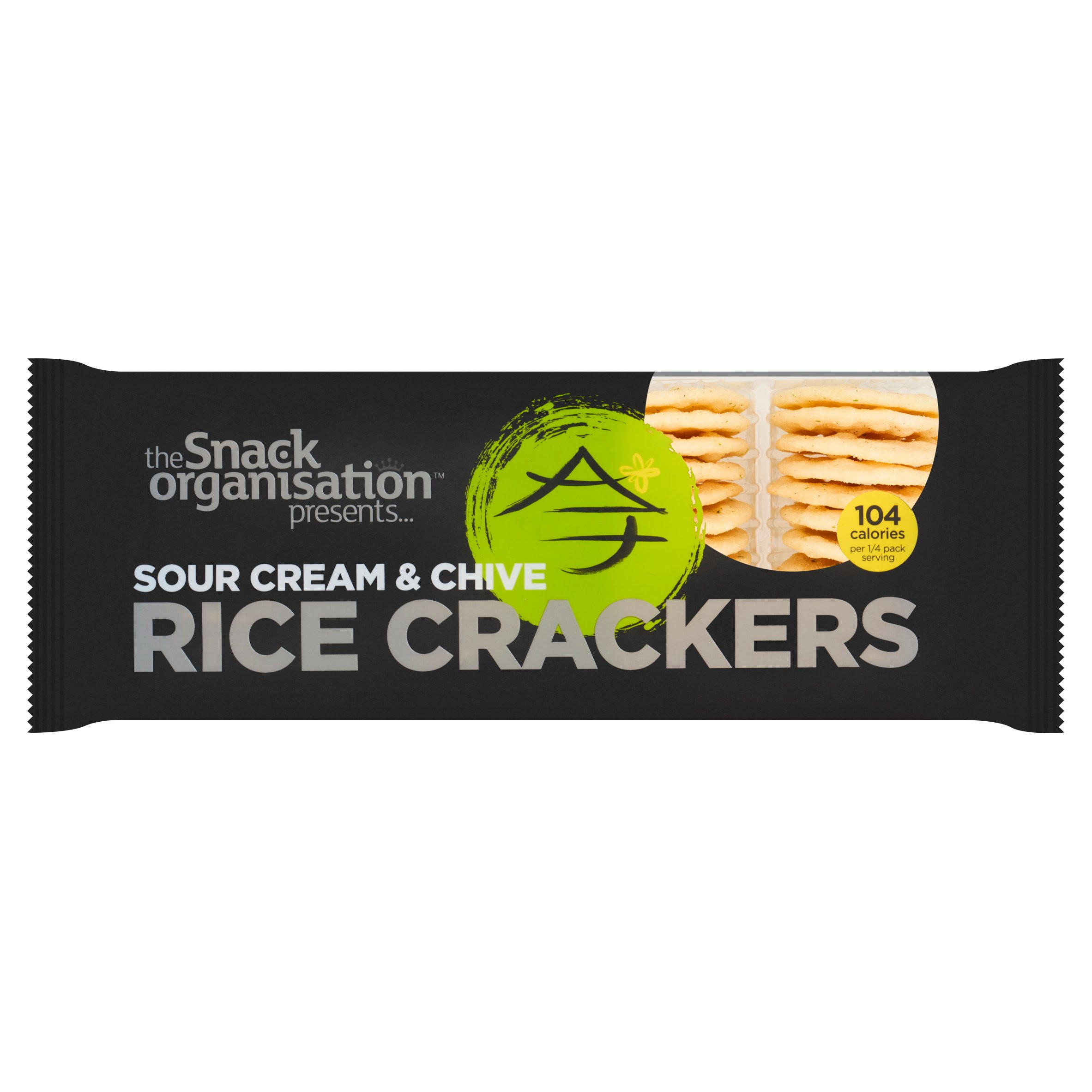 The Snack Organisation Sour Cream & Chive Rice Crackers 100g